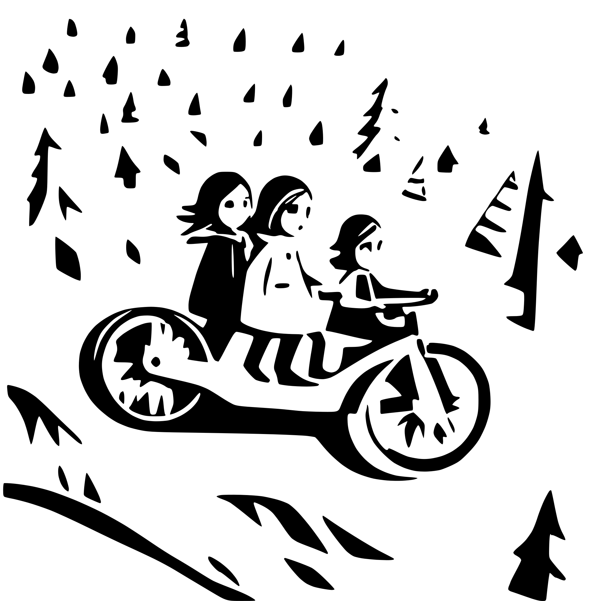 AI-generated SVG of a Children ride down the hill in winter
