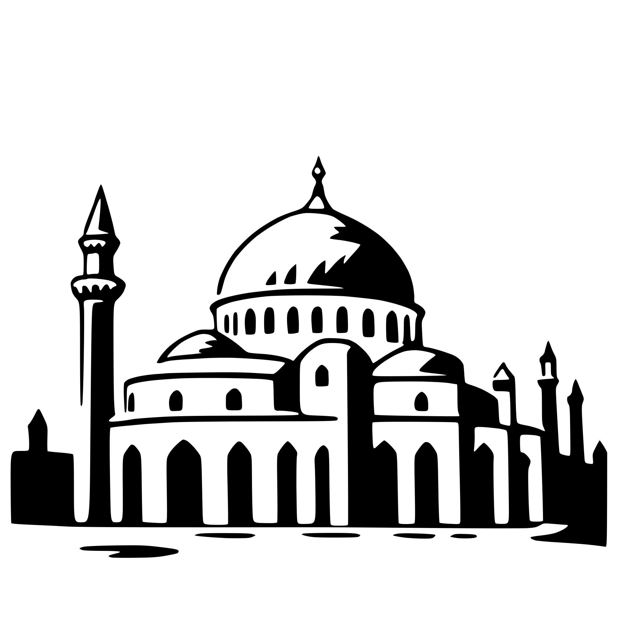 AI-generated SVG of a blue mosque