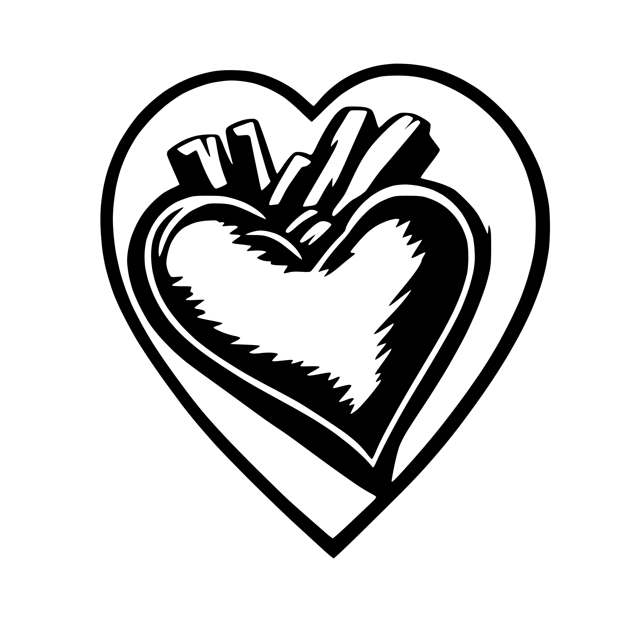 AI-generated SVG of a outline of heart