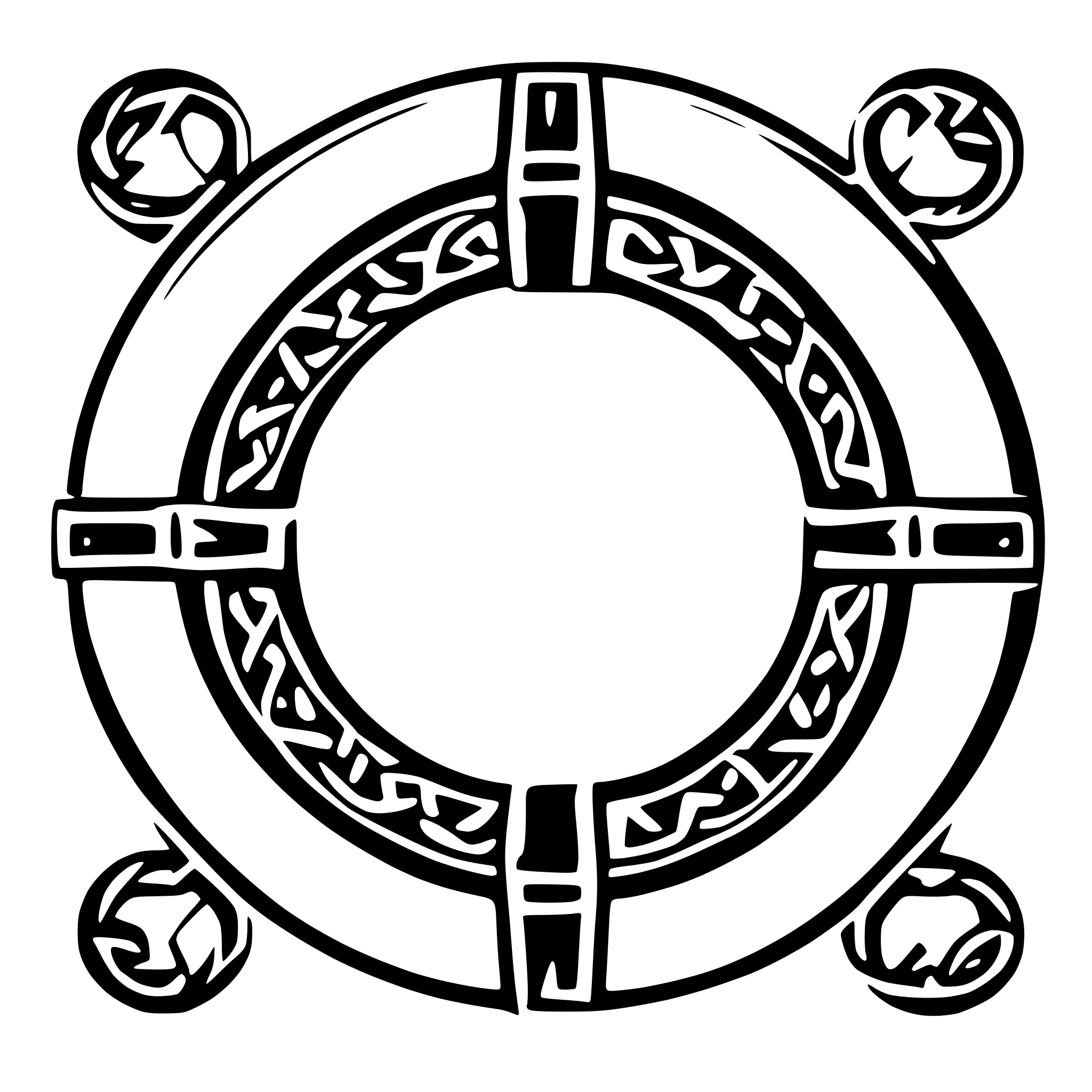 AI-generated SVG of 'celtic circle frame'