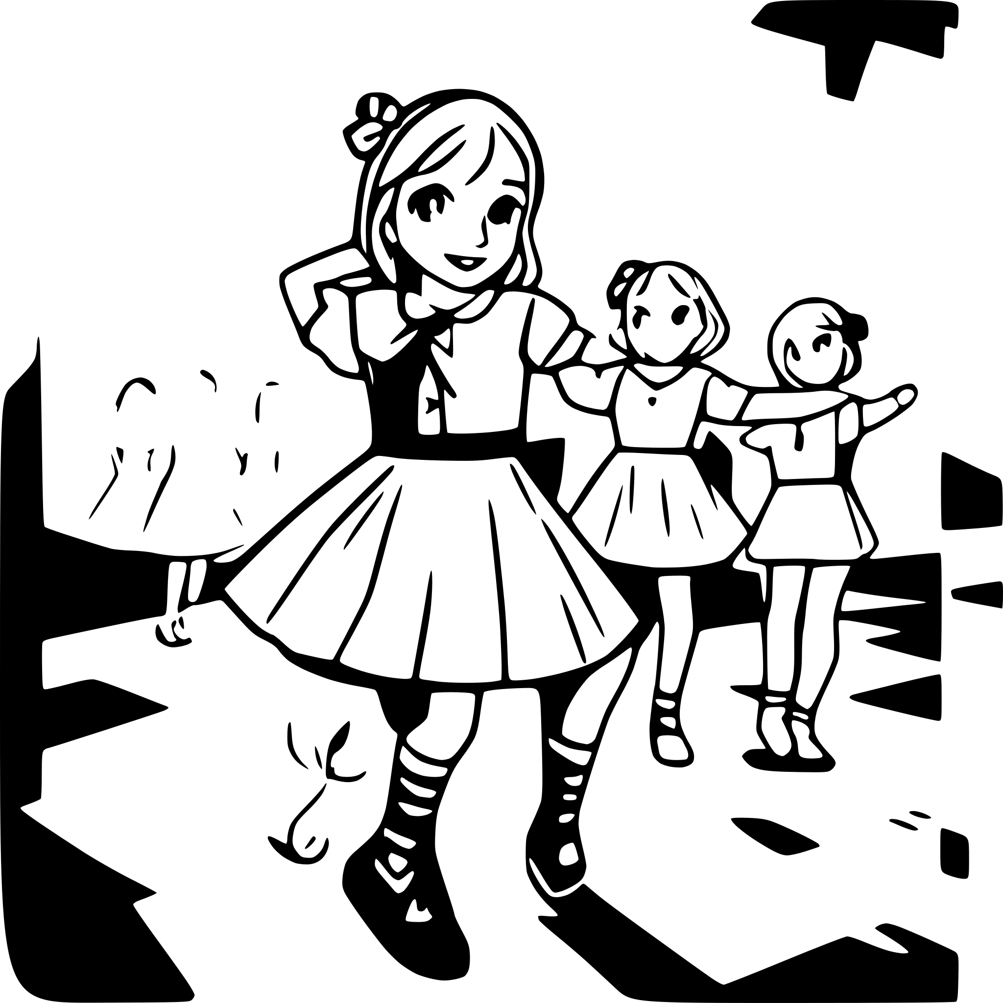 AI-generated SVG of a hungarian dancing camp