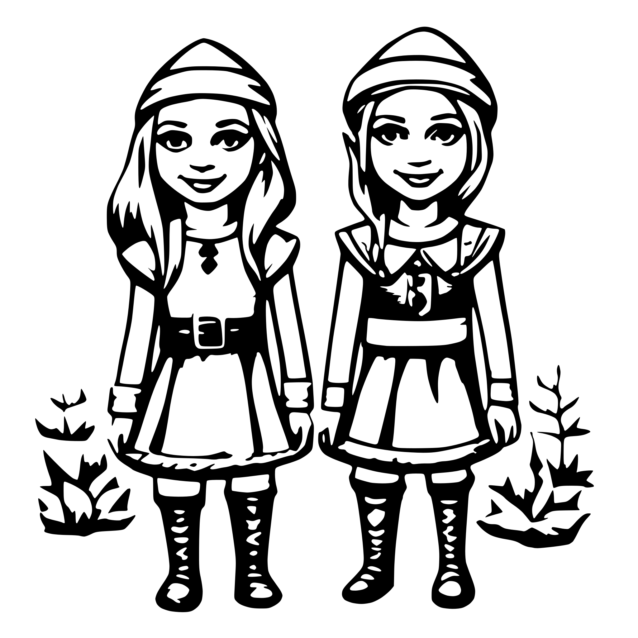 AI-generated SVG of a Nonnie's elves