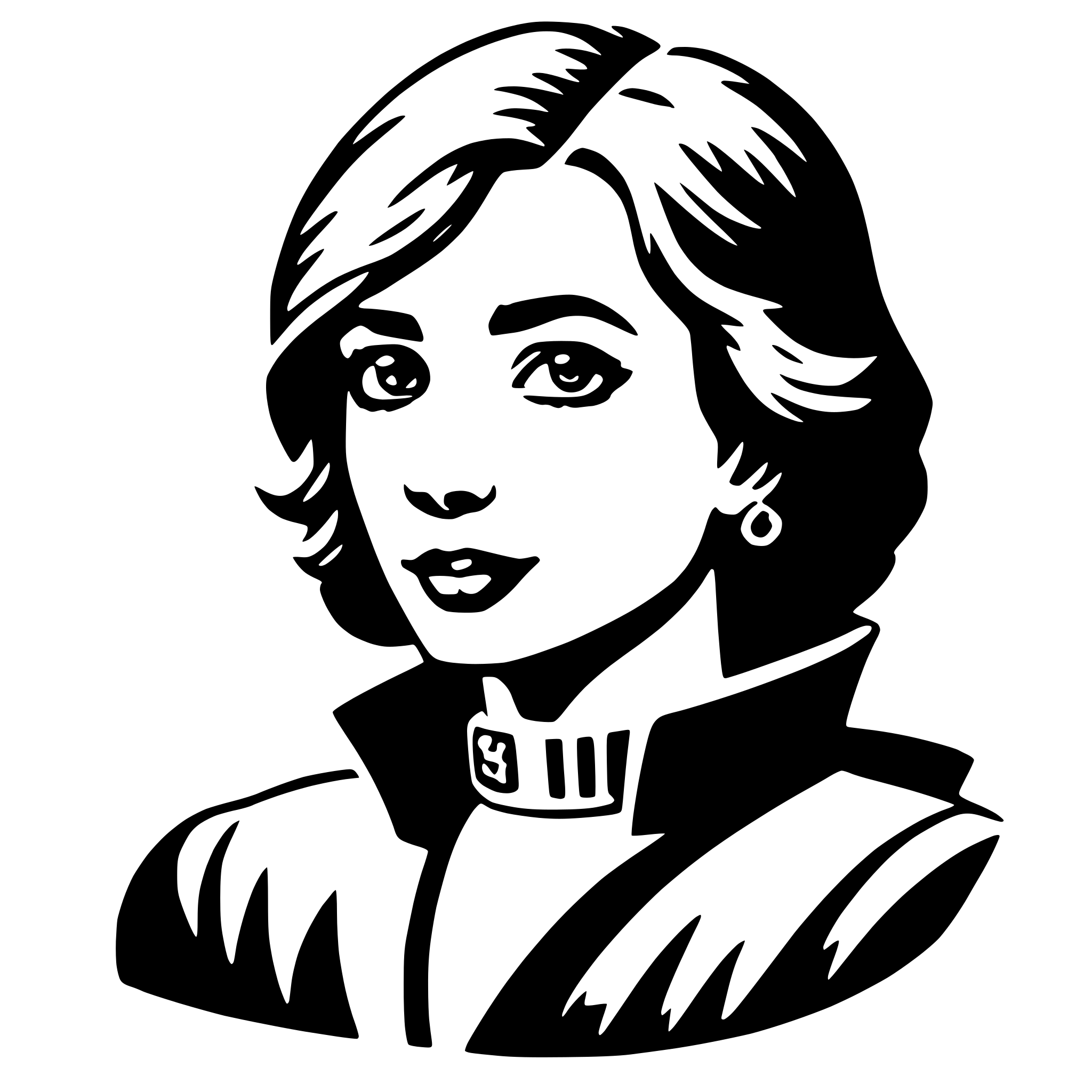 AI-generated SVG of a lady
