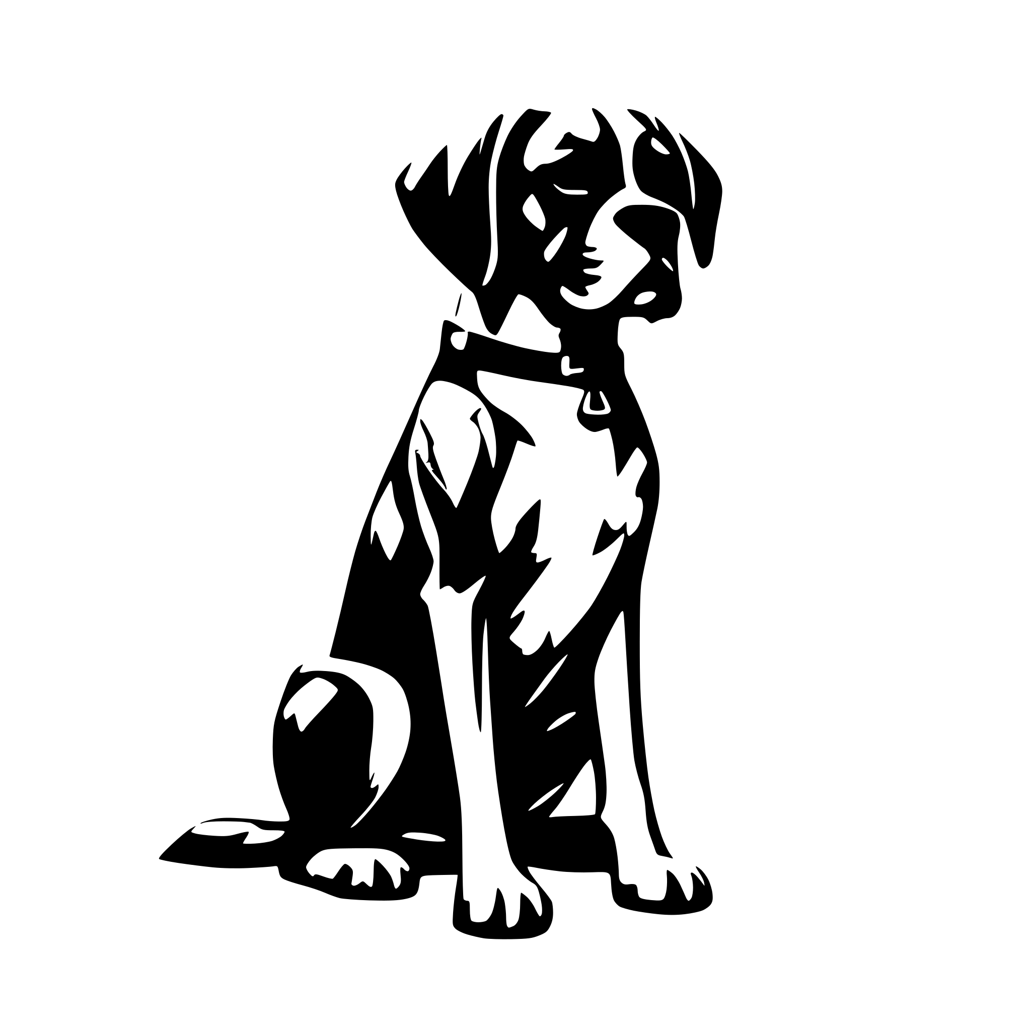 AI-generated SVG of 'boxer dog geometry lines connection'