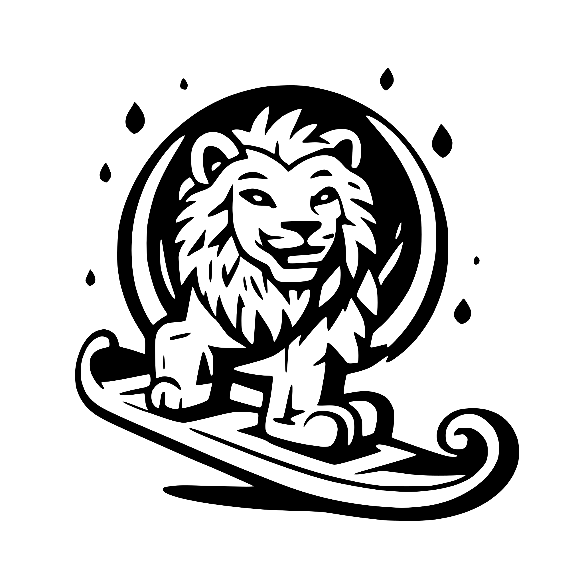 AI-generated SVG of 'lion snowboarding'