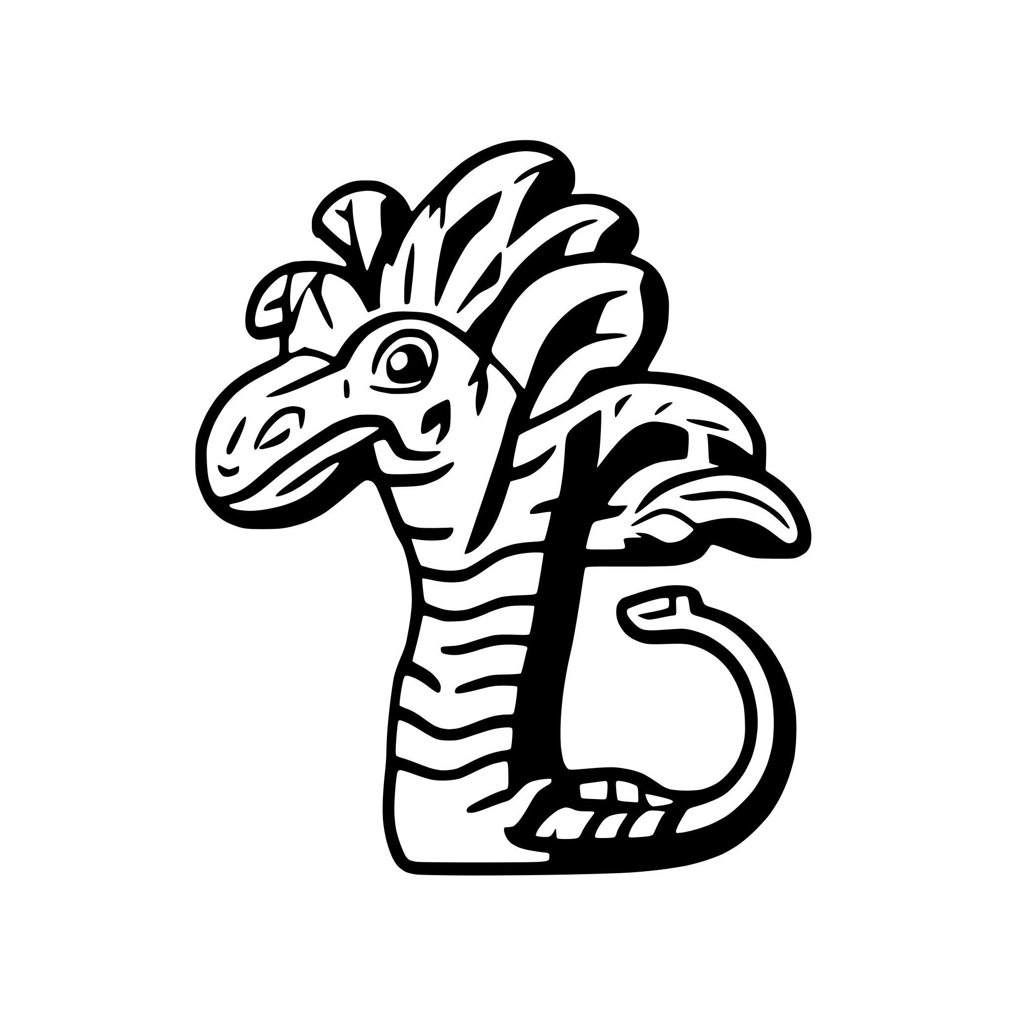 AI-generated SVG of a Side view of a Hydra