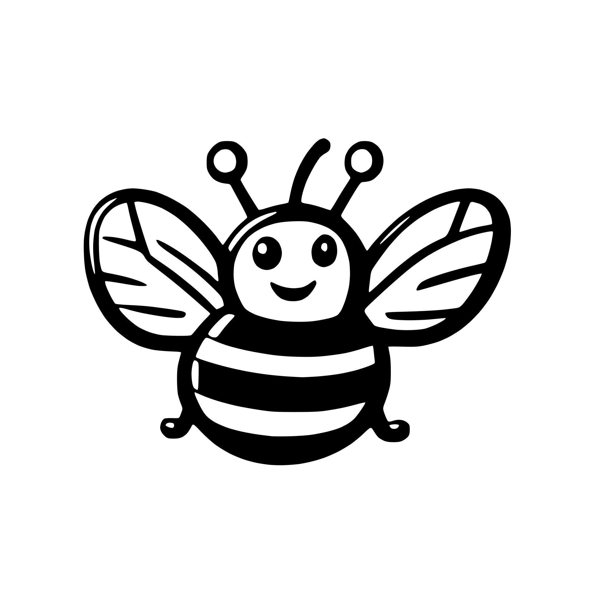 AI-generated SVG of a twitter like logo of a bee