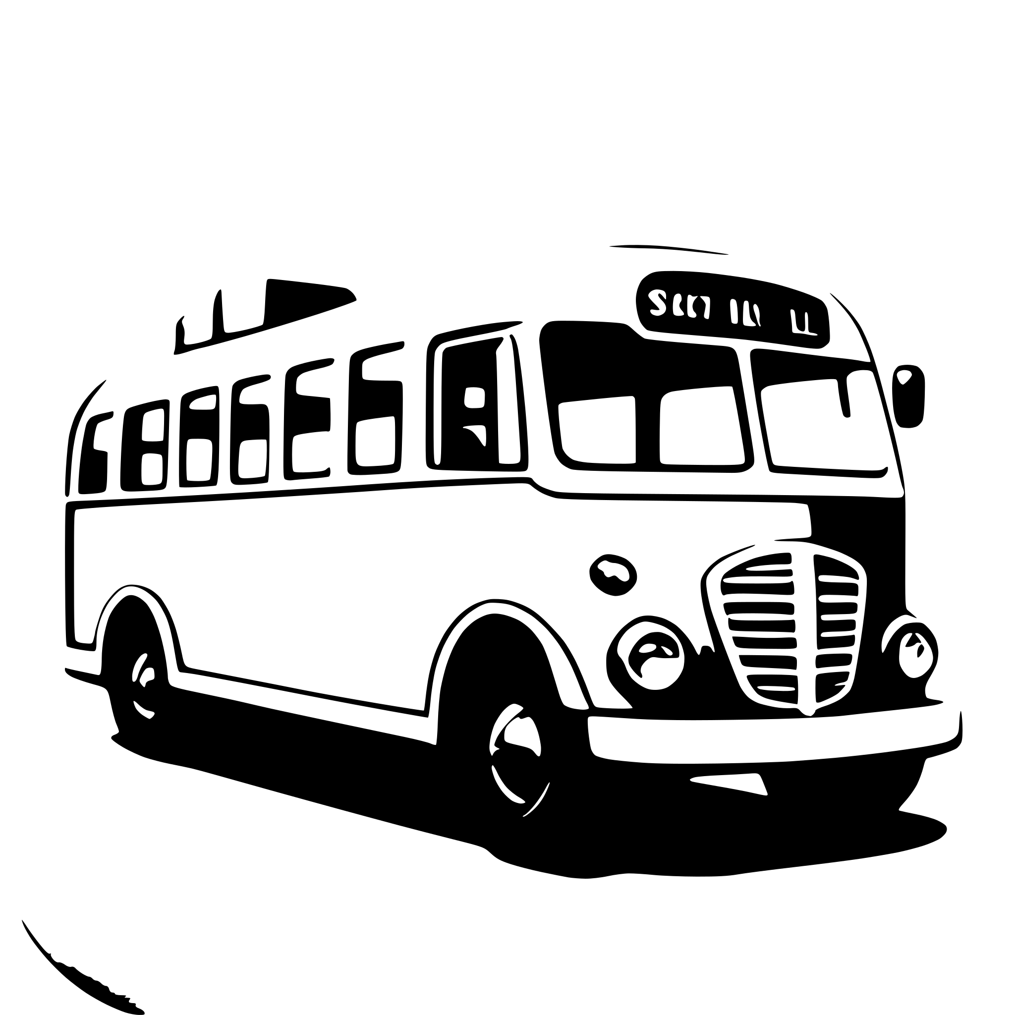 AI-generated SVG of 'green bus'