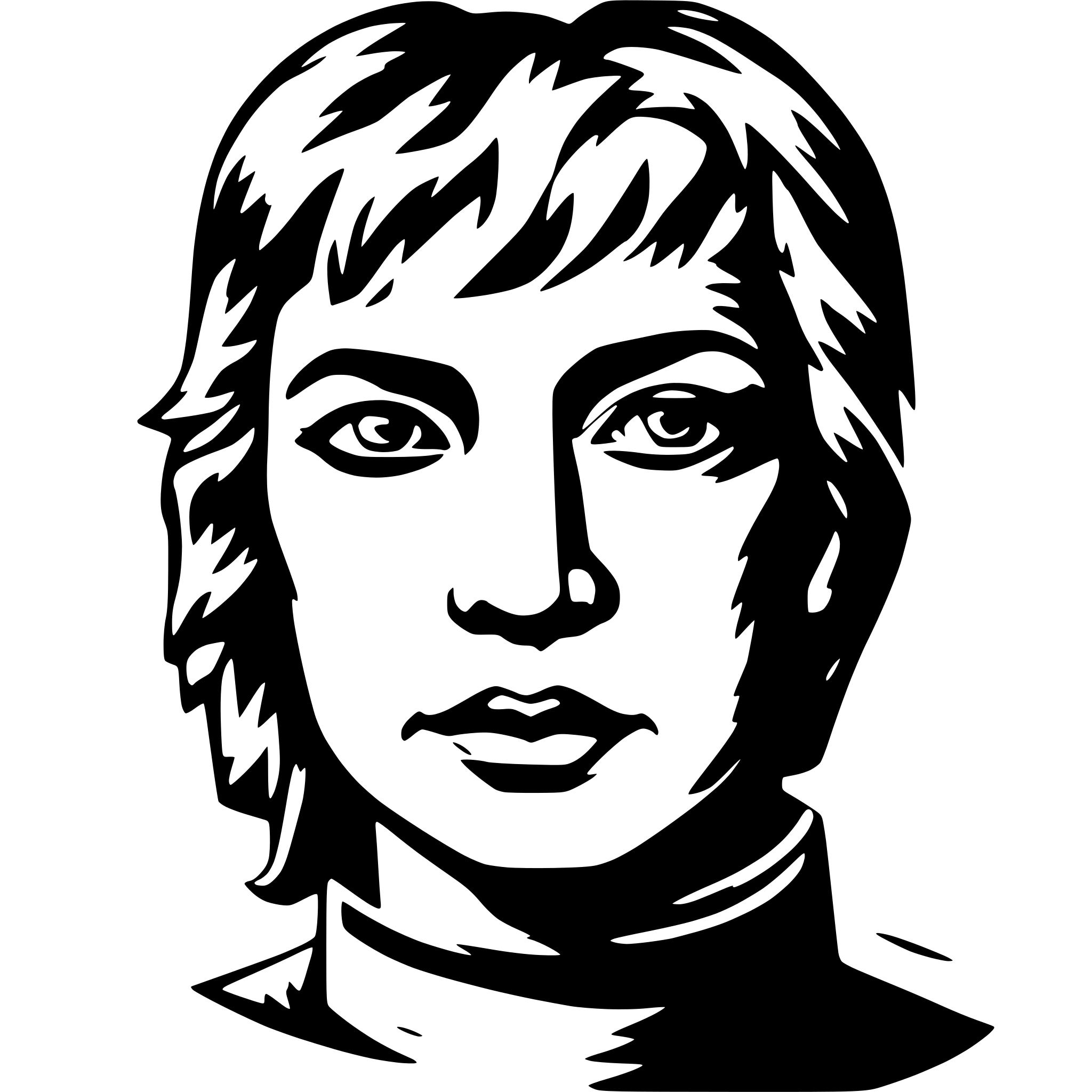 AI-generated SVG of a create demostheness face