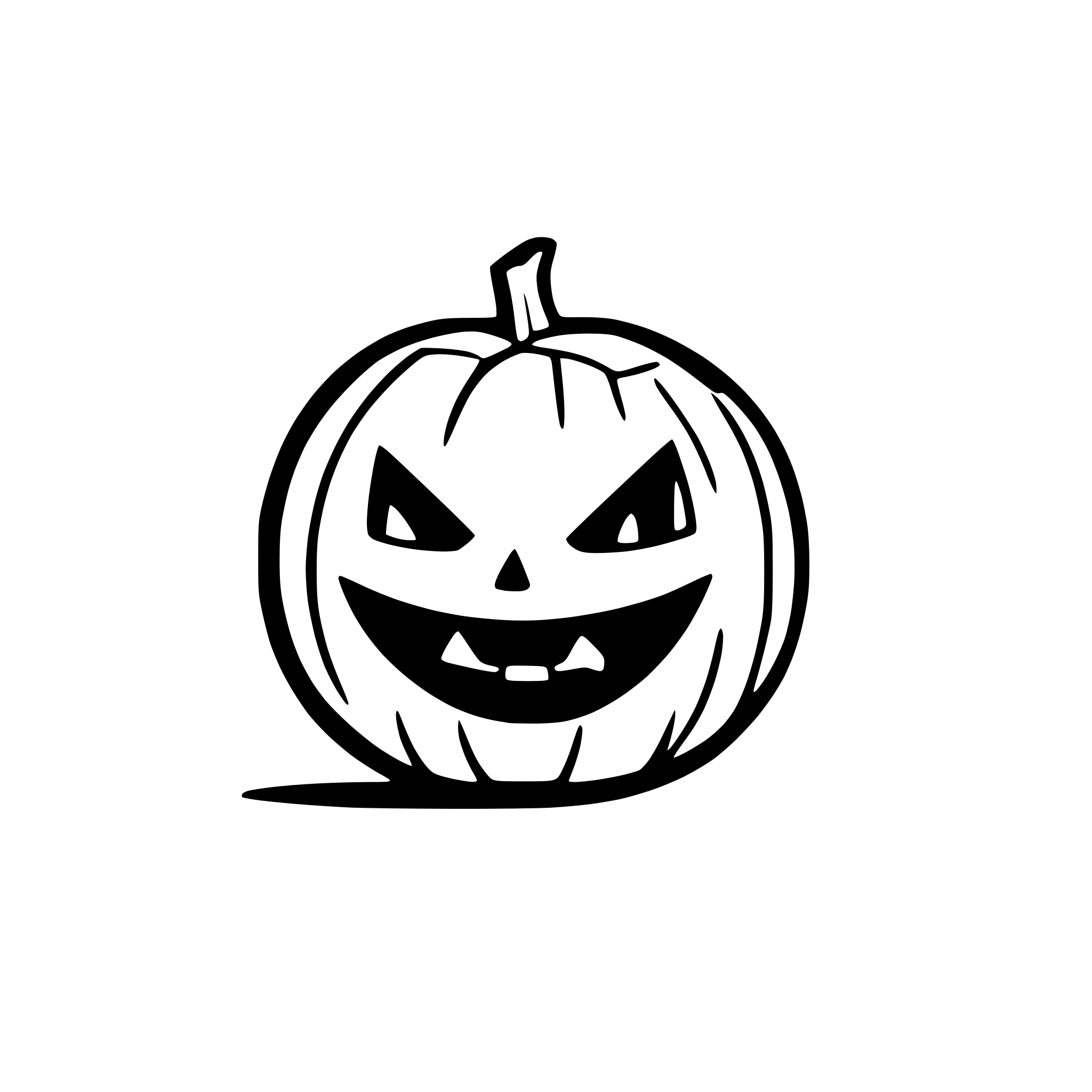 AI-generated SVG of a a halloween pumpkin with an angry face