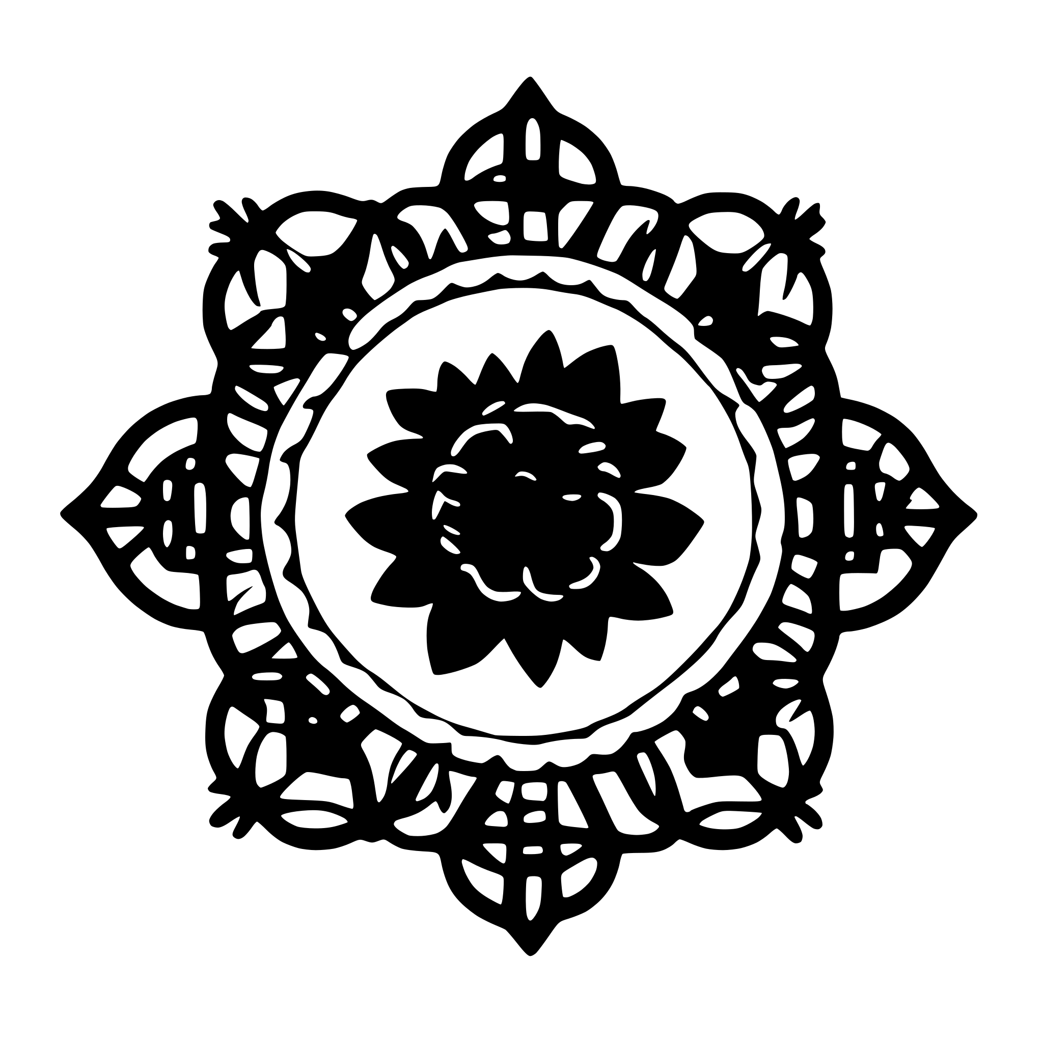AI-generated SVG of 'Single line crochet frame'