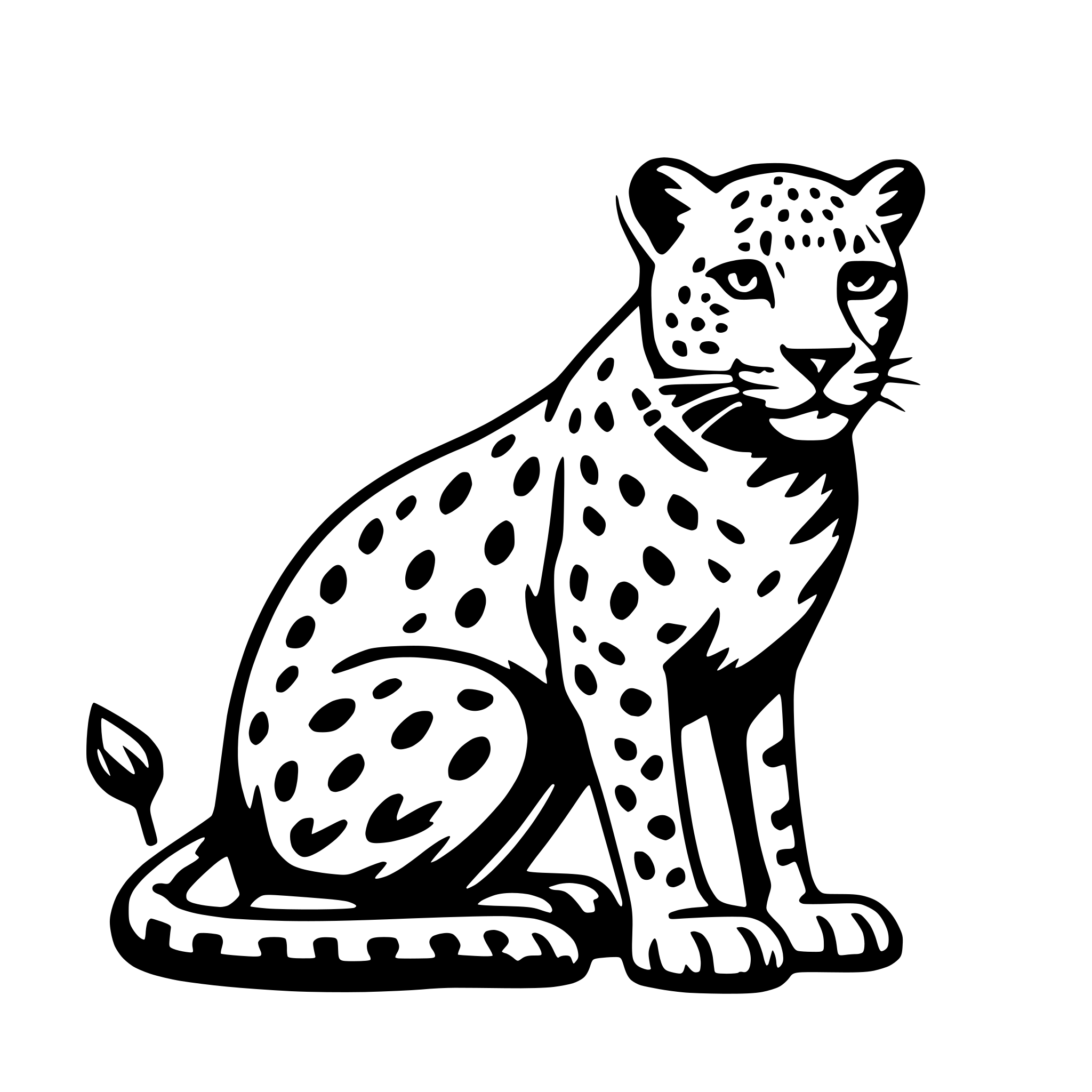 AI-generated SVG of 'leopard'