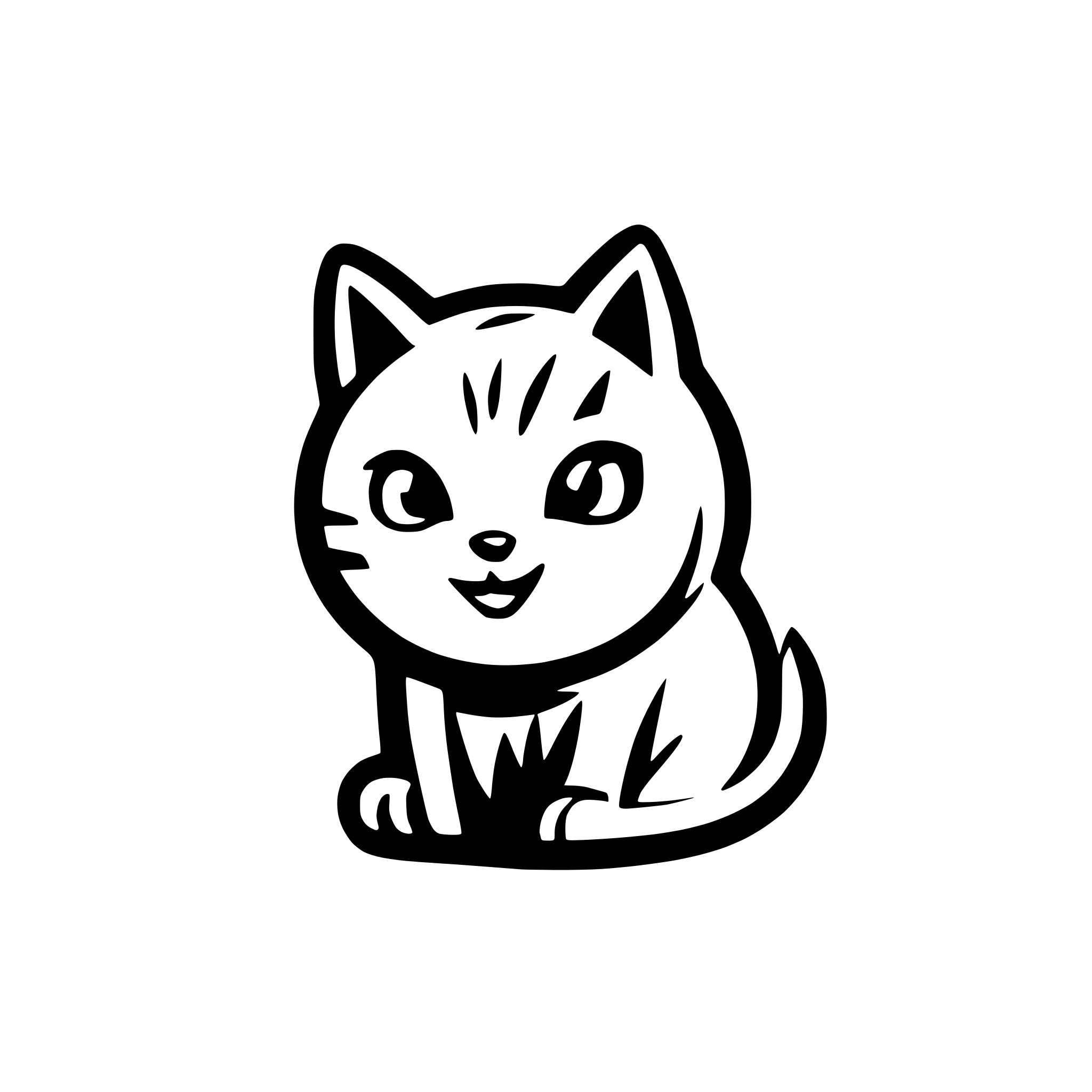 AI-generated SVG of a A cute orange cat logo