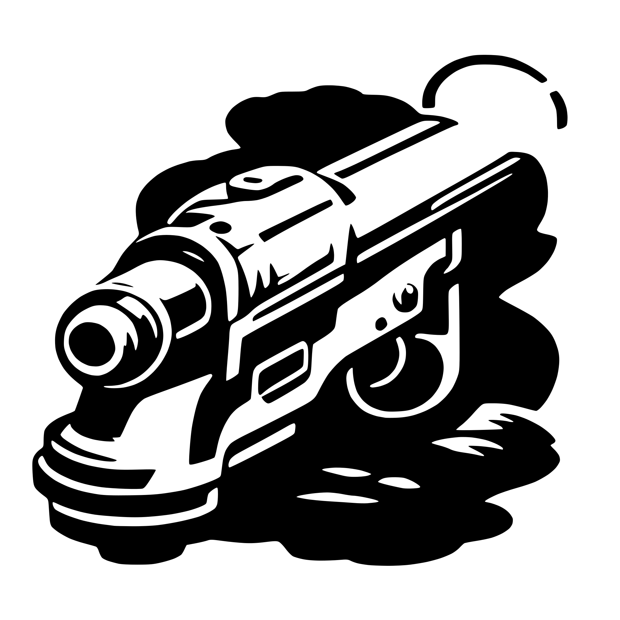 AI-generated SVG of 'train et revolver'