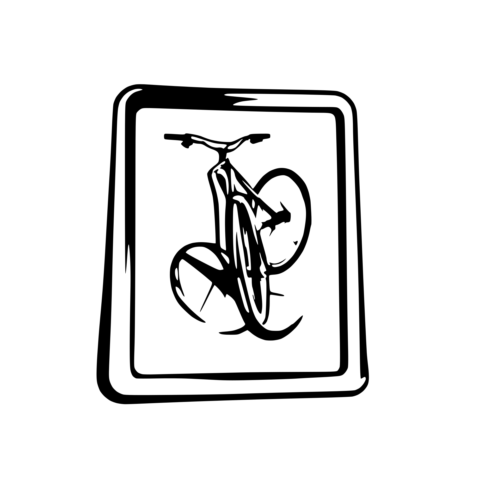 AI-generated SVG of a mountainbike breaking out of a picture frame