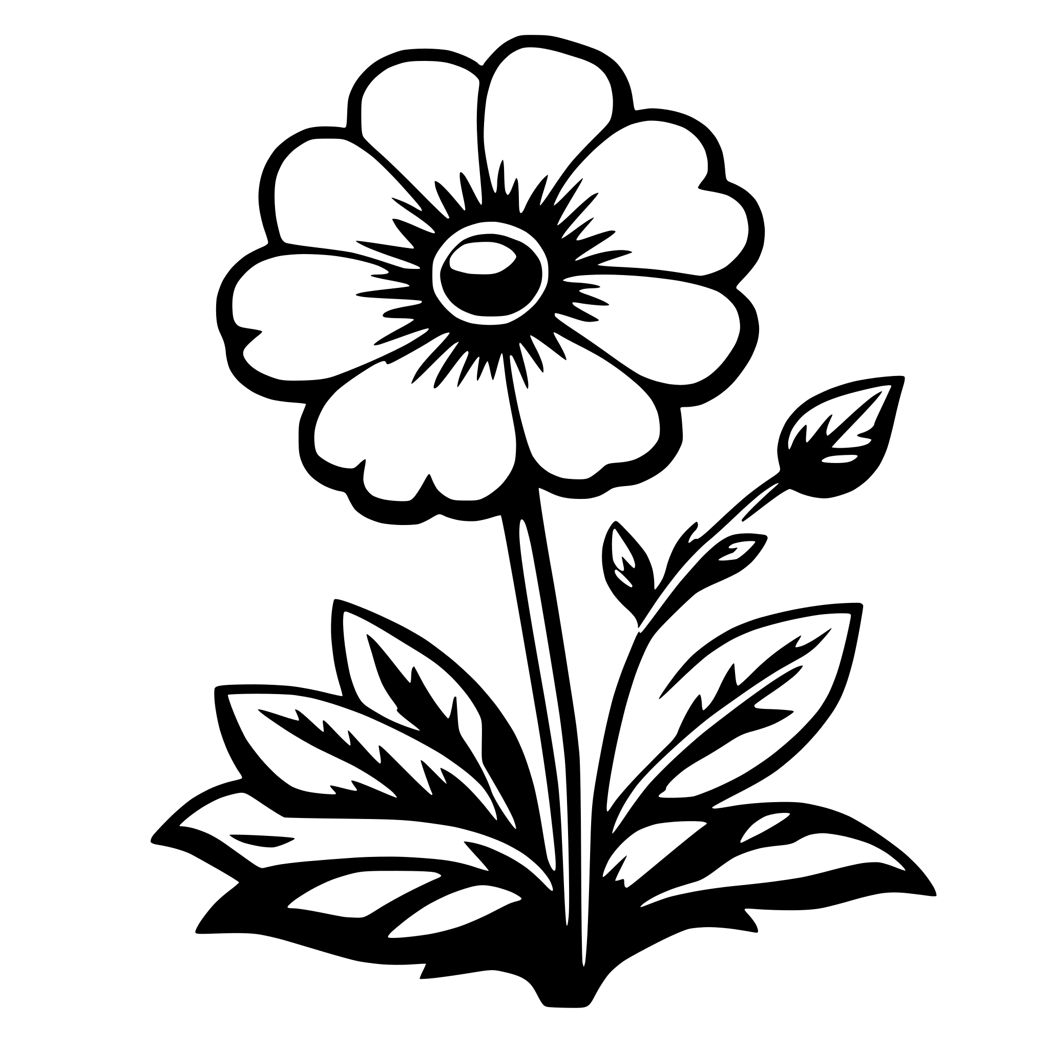 AI-generated SVG of a flower