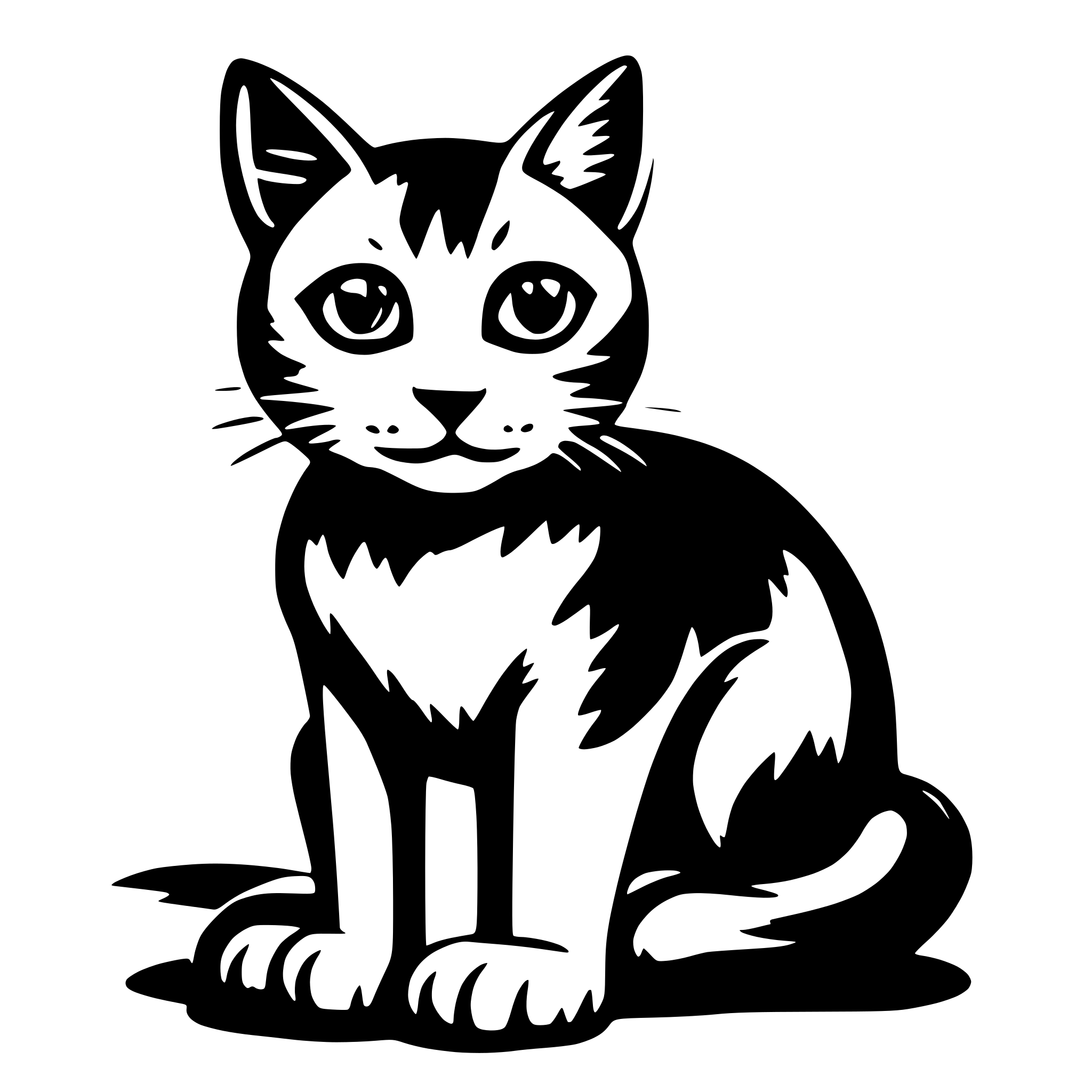 AI-generated SVG of a a cat