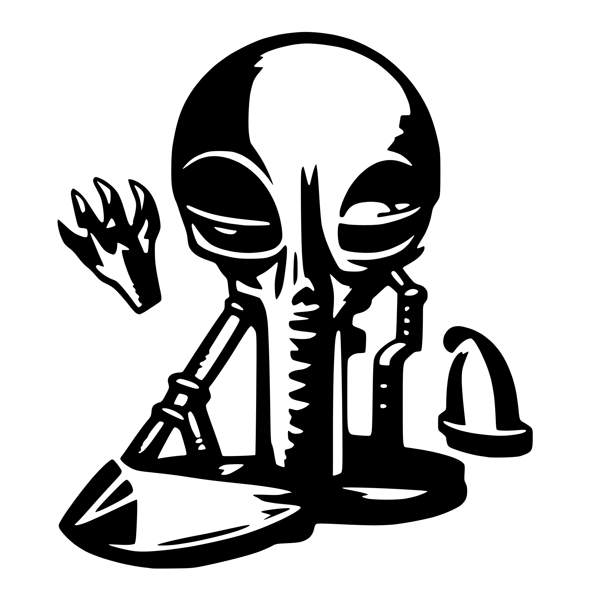 AI-generated SVG of 'alien tools'