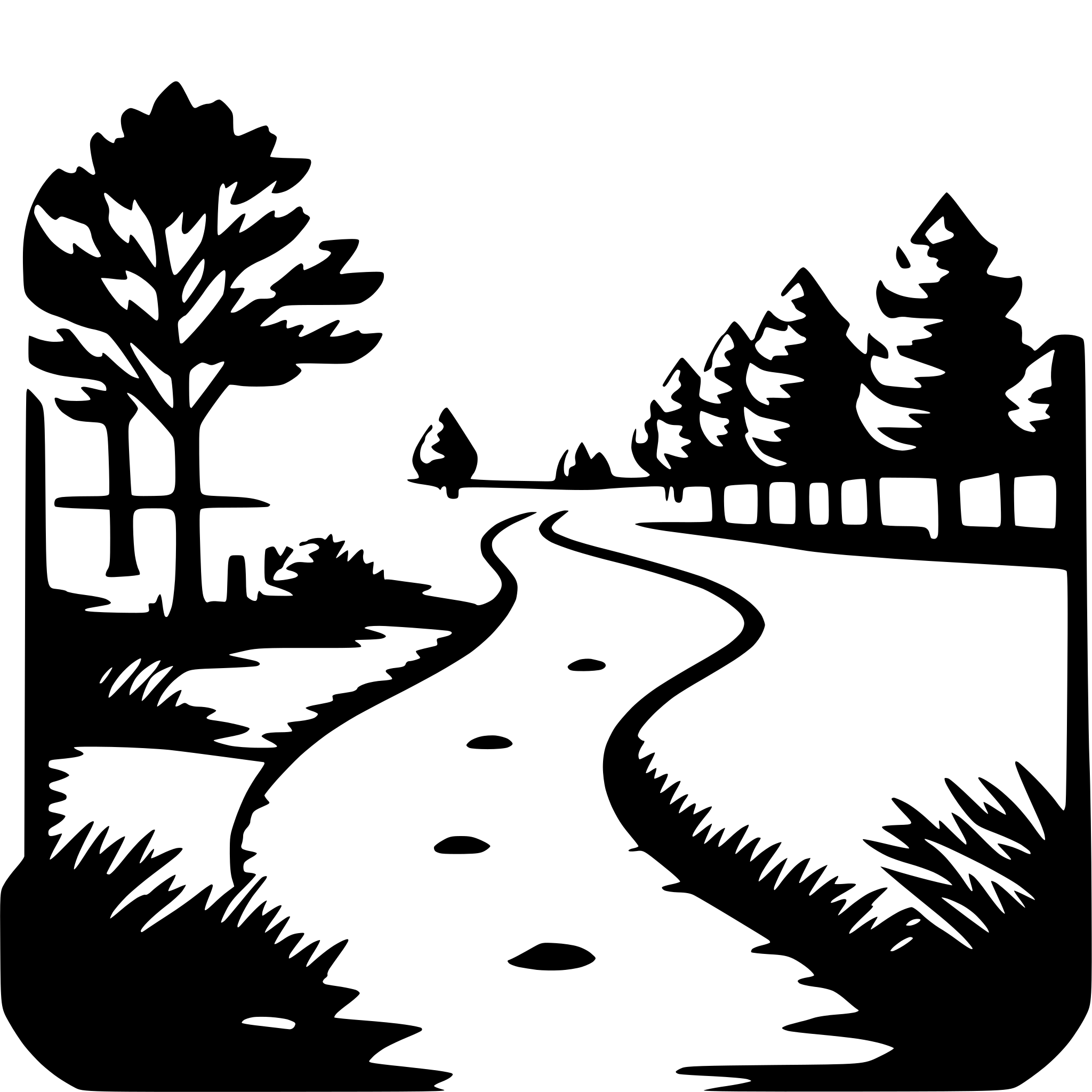 AI-generated SVG of a nature trail