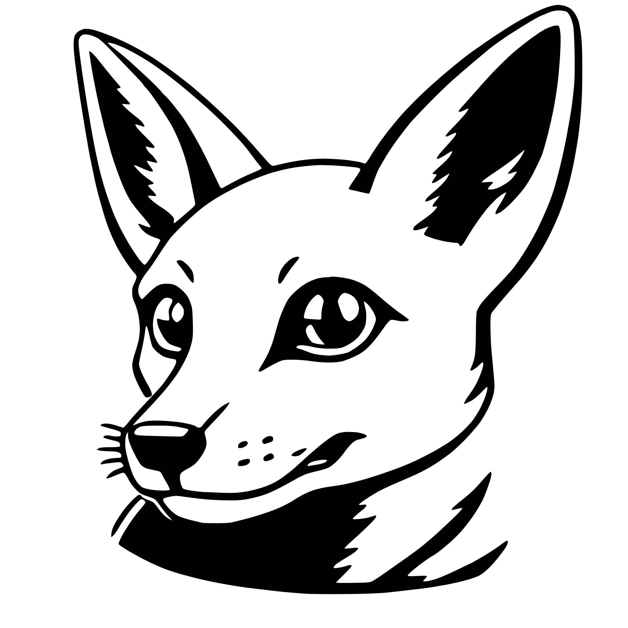AI-generated SVG of a fennec fox