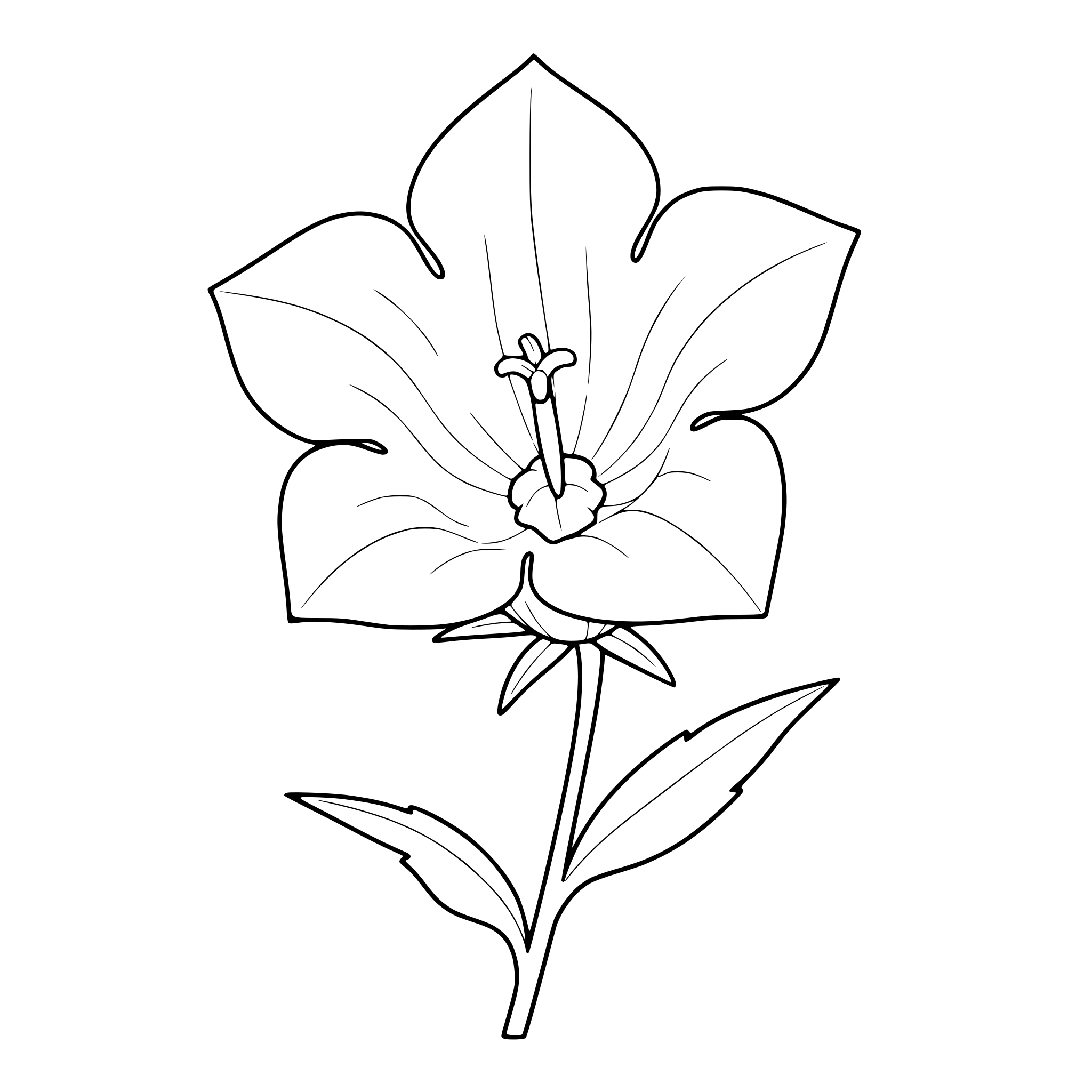 AI-generated SVG of a bellflower