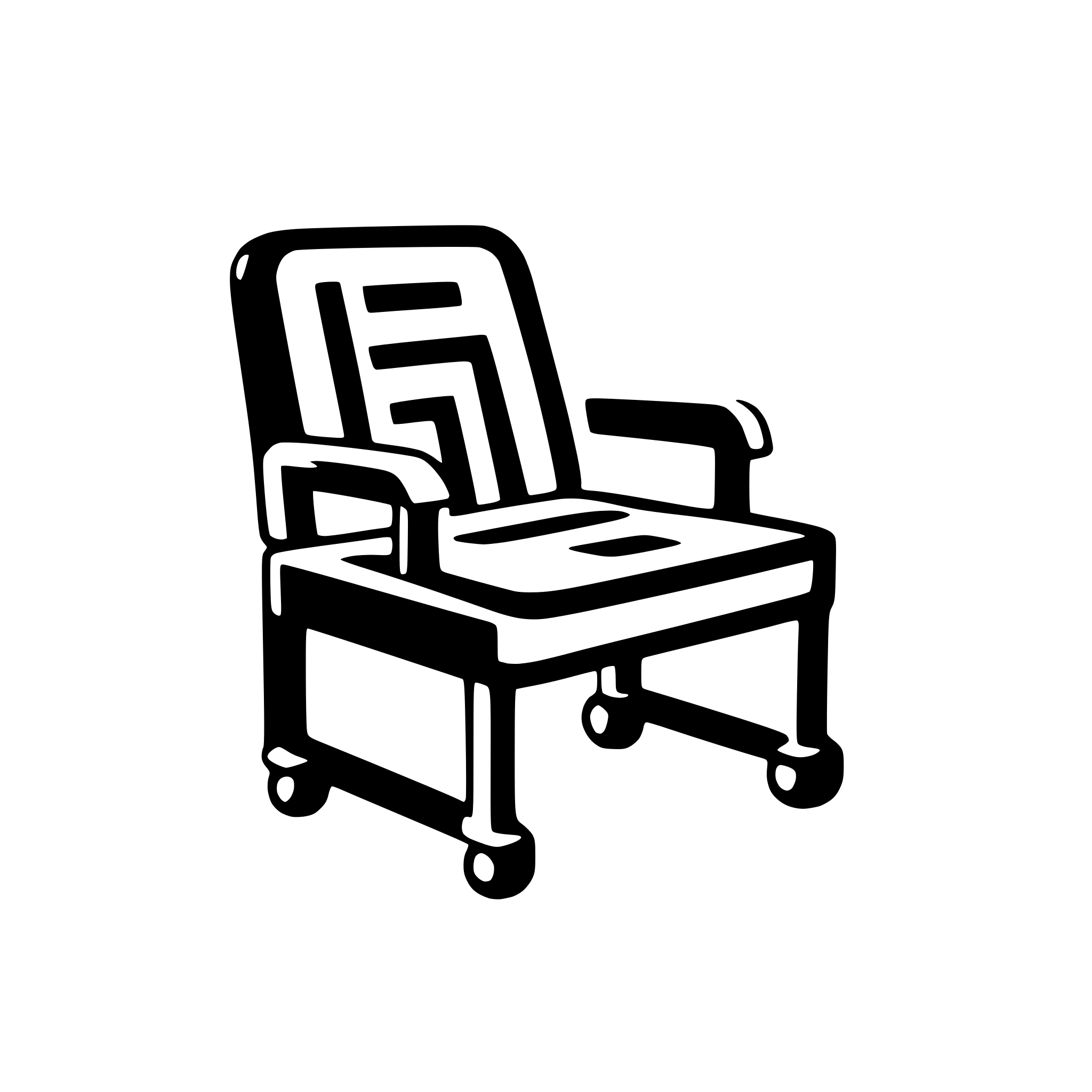 AI-generated SVG of a a computer chair icon. Straight top projection. Minimum lines, schematic. Two jet engines on the sides