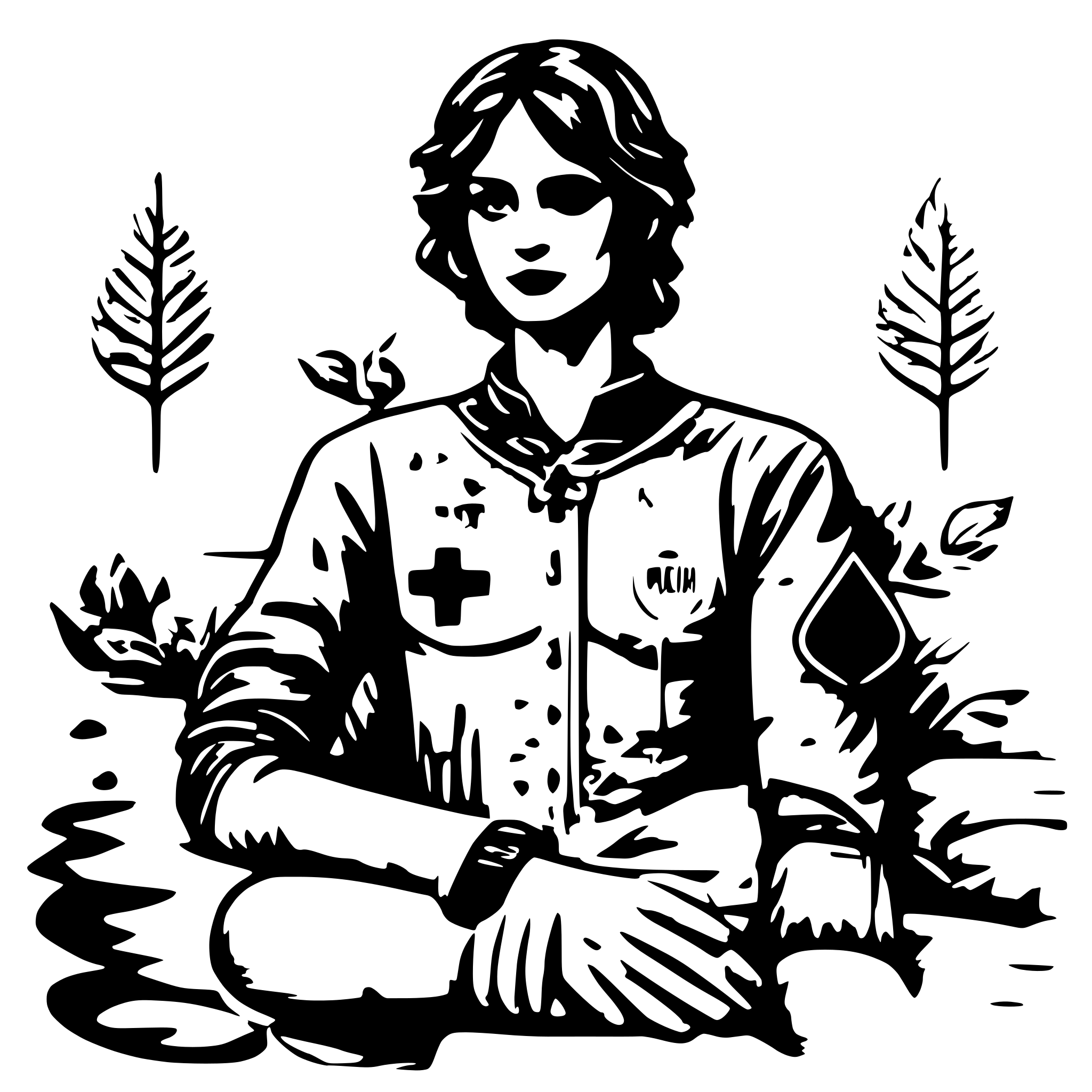 AI-generated SVG of a Blood donating person