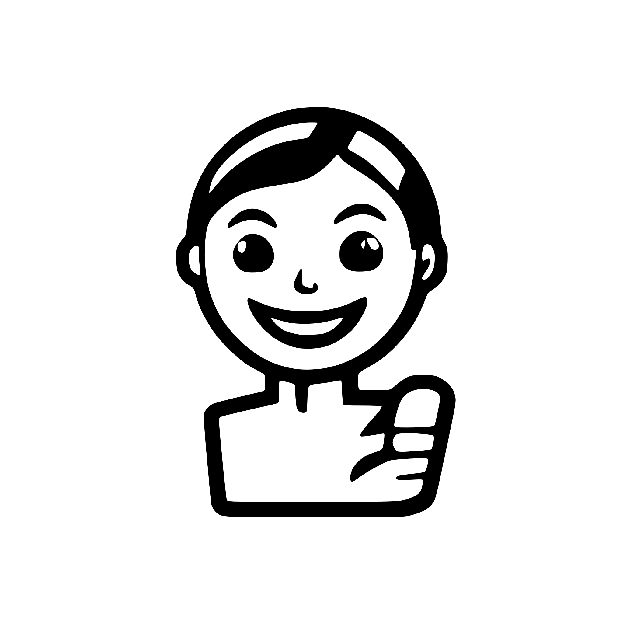 AI-generated SVG of a A thumbs down icon with a happy face in it