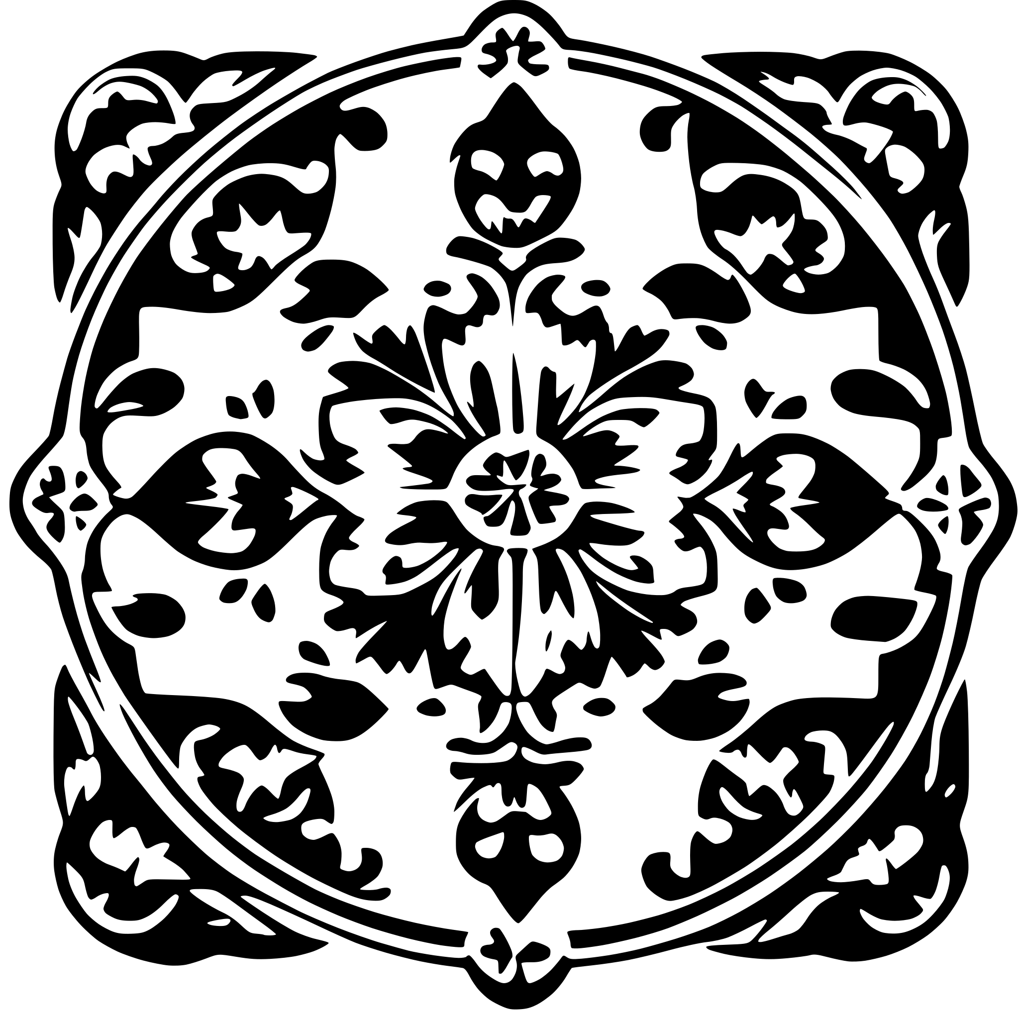 AI-generated SVG of 'symmetric talavera'