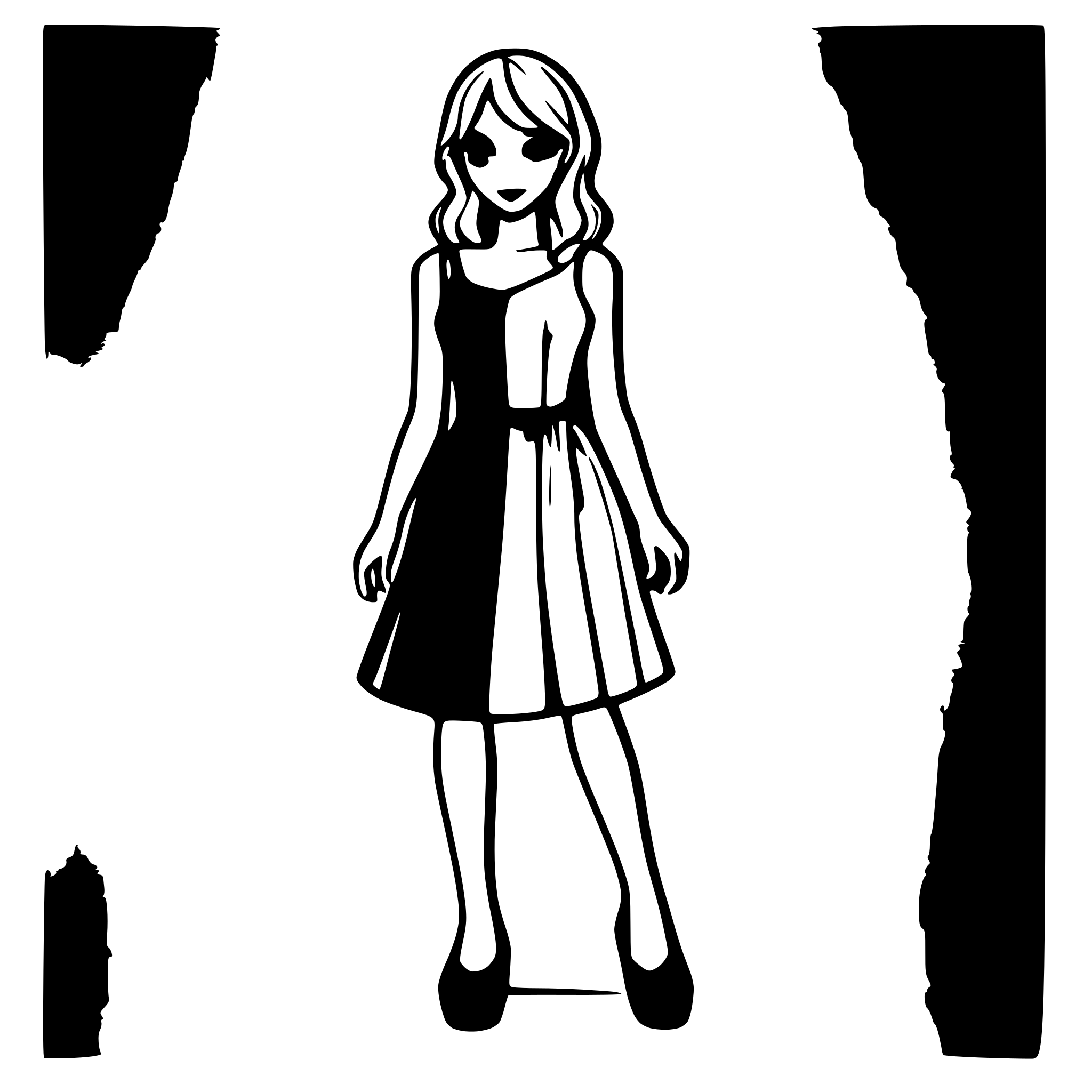 AI-generated SVG of 'logo slim revealing dress'