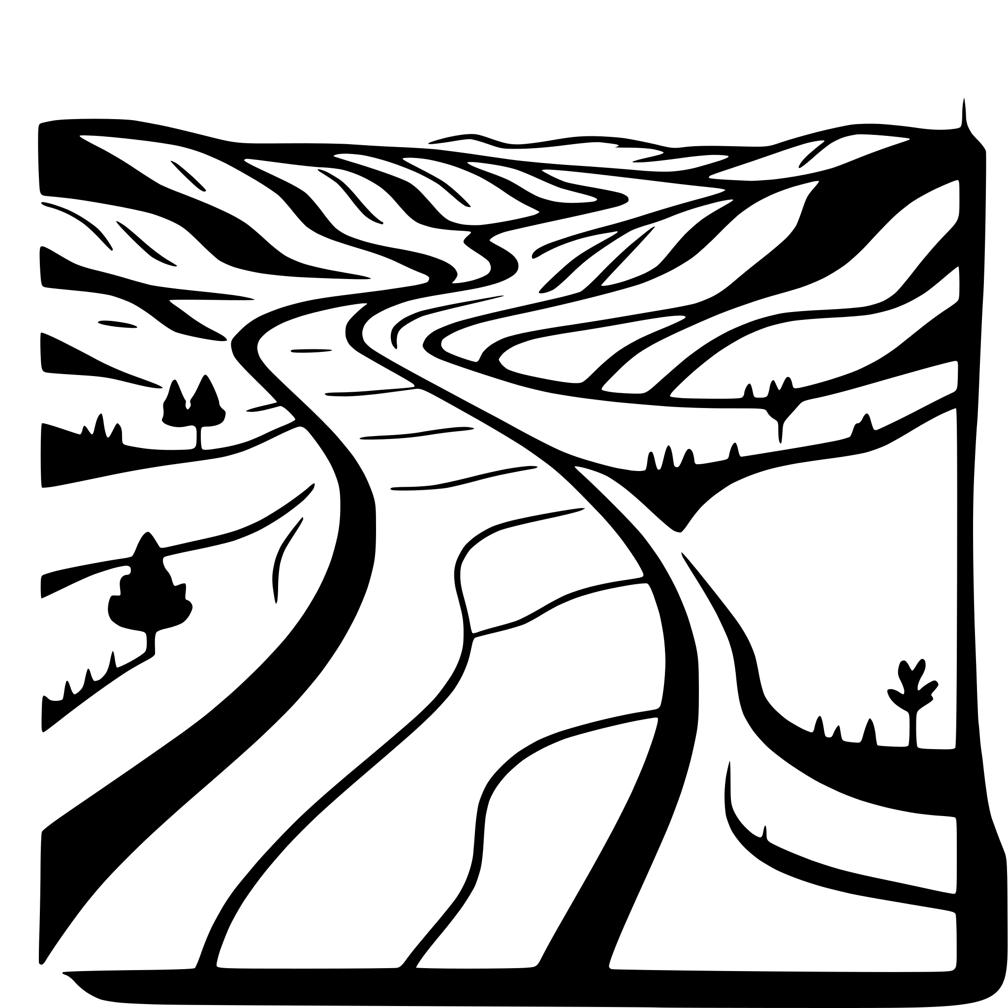 AI-generated SVG of a river winding through valley