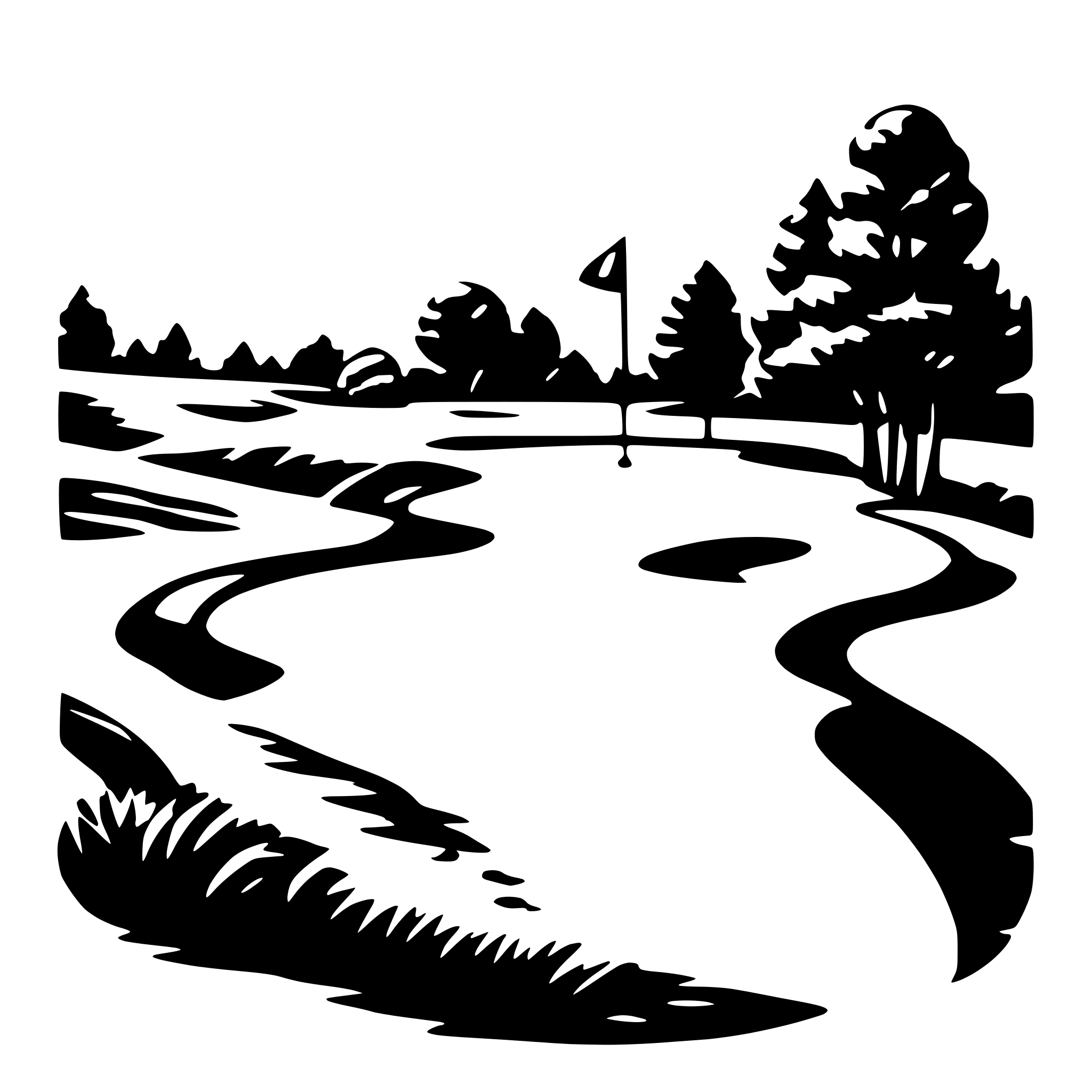 AI-generated SVG of a handdrawn svg of a golf course