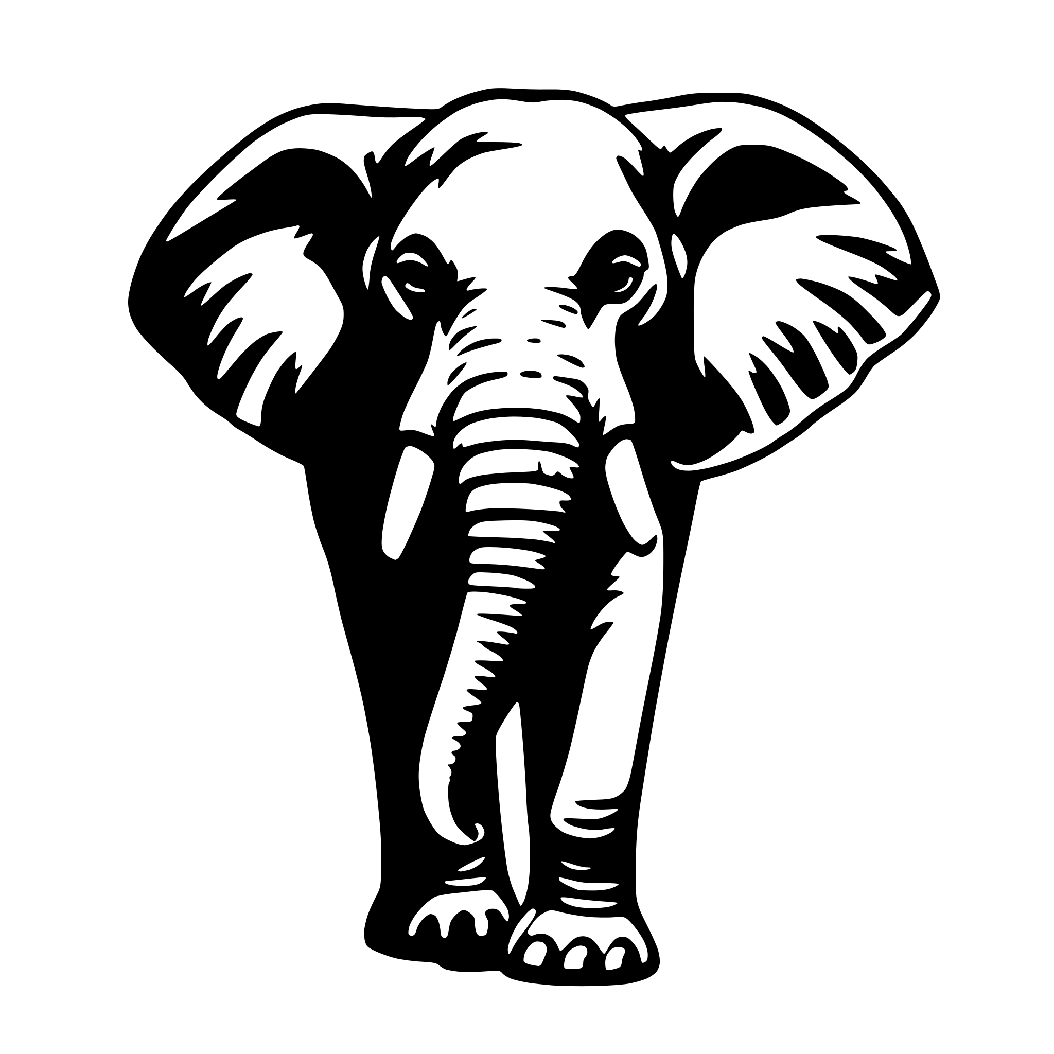 AI-generated SVG of 'elephant'