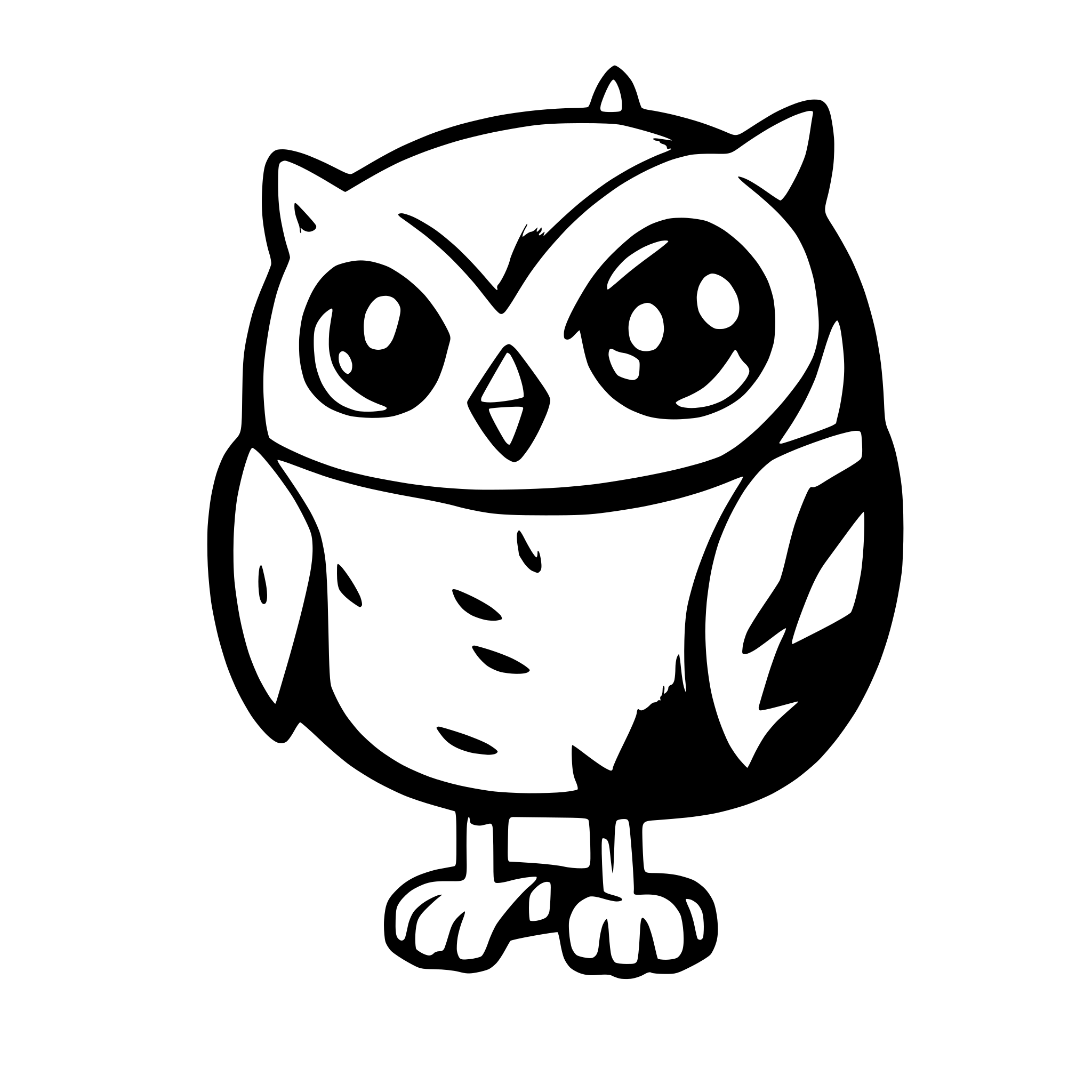 AI-generated SVG of a owl
