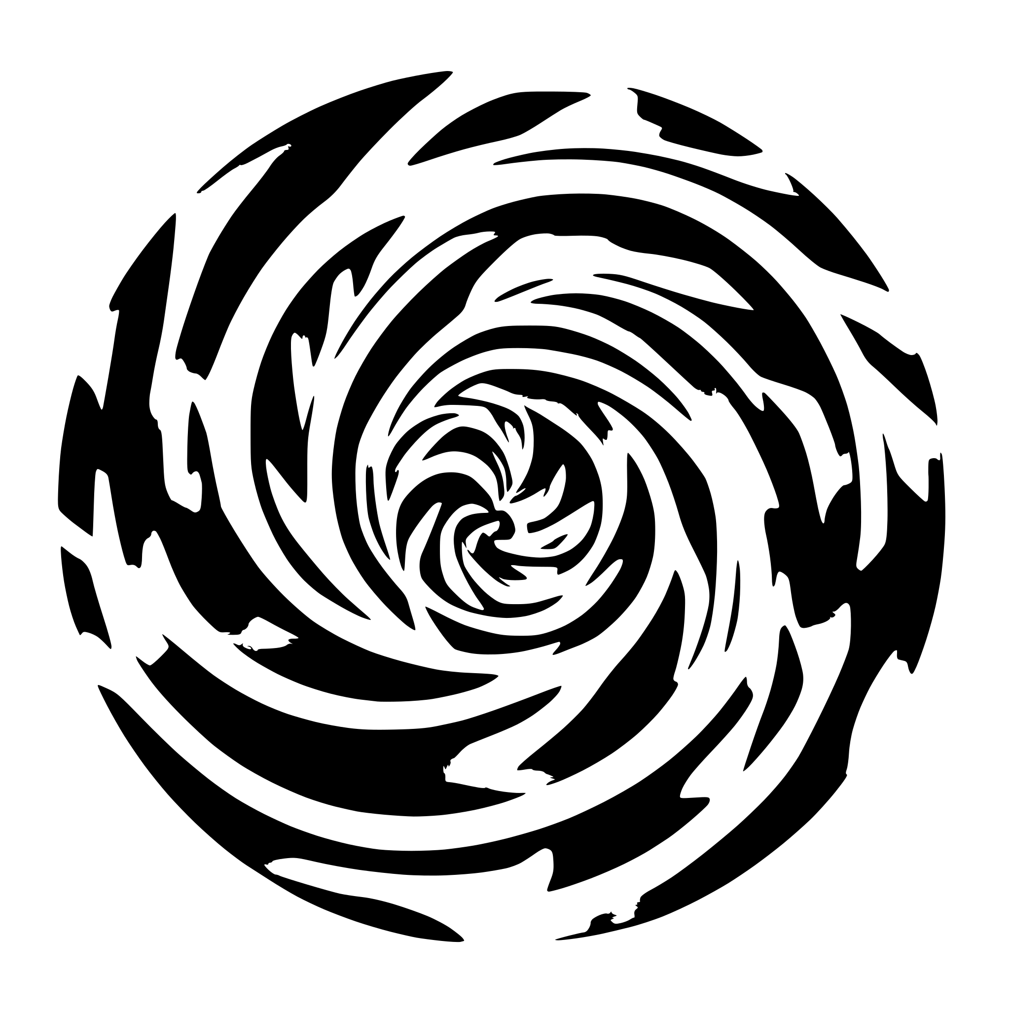 AI-generated SVG of a A swirling magical portal made of deep blues and purples spirals inward to a pitch-black center, giving the illusion of a dimensional vortex. The form consists of soft, semi-transparent spiral arms that blend into one another, rotating clockwise with increasing blur toward the outer edges. The vibrant purples fade into cool blues as they stretch outward, surrounded by a misty halo that glows faintly against the transparent background. The entire portal radiates energy and motion