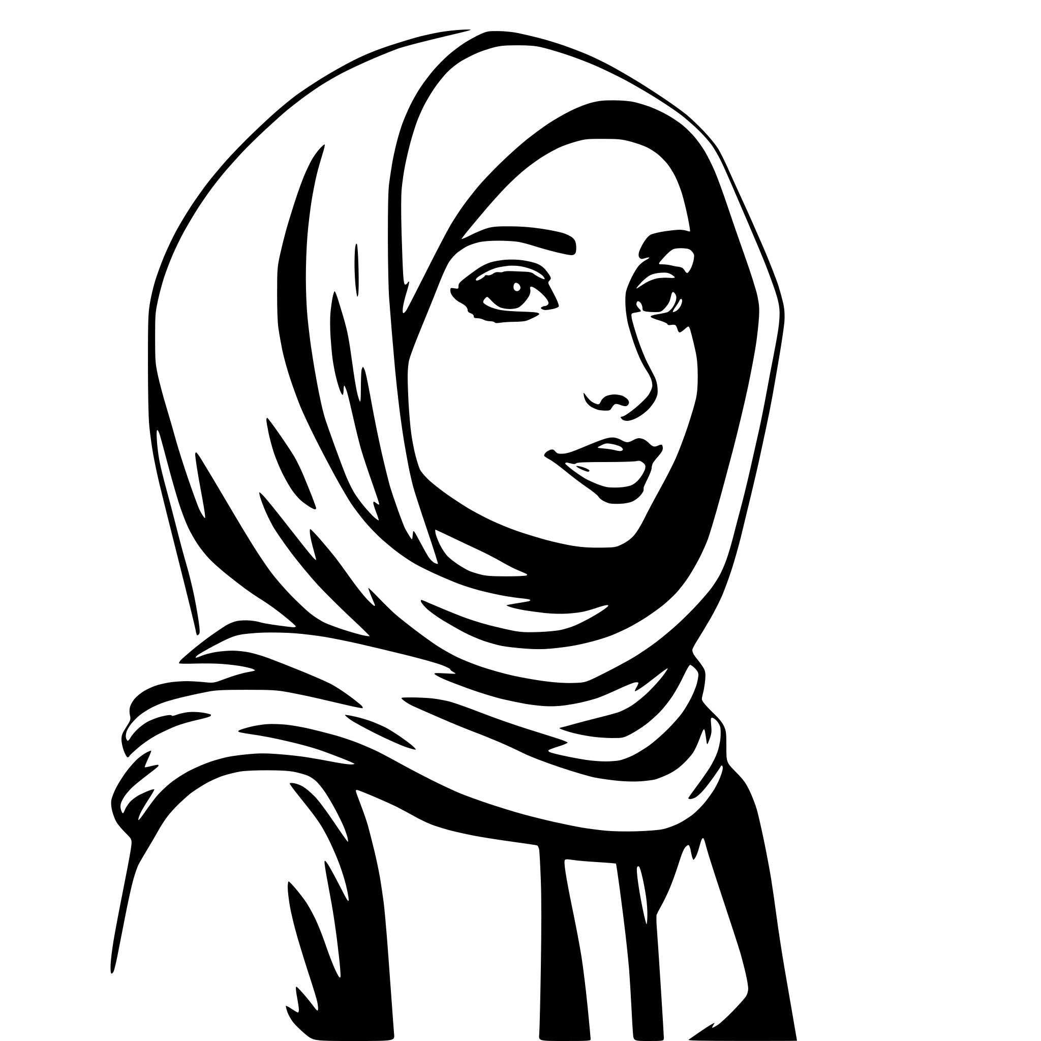 AI-generated SVG of 'hijab'