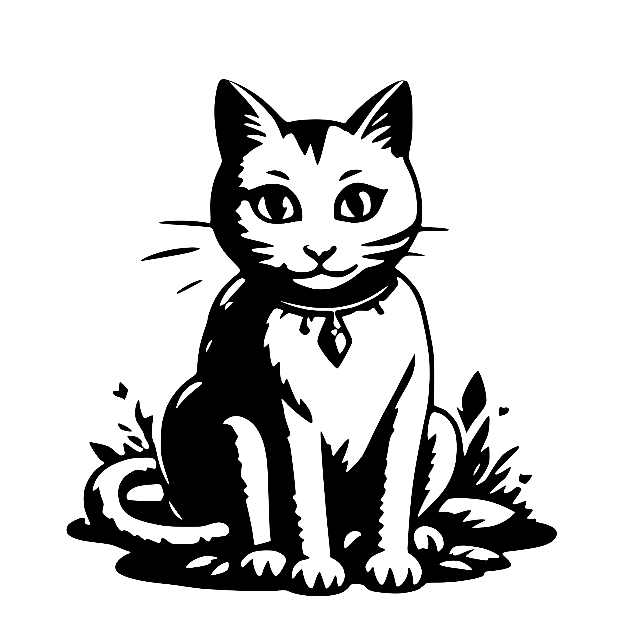 AI-generated SVG of 'fairy magic cat'