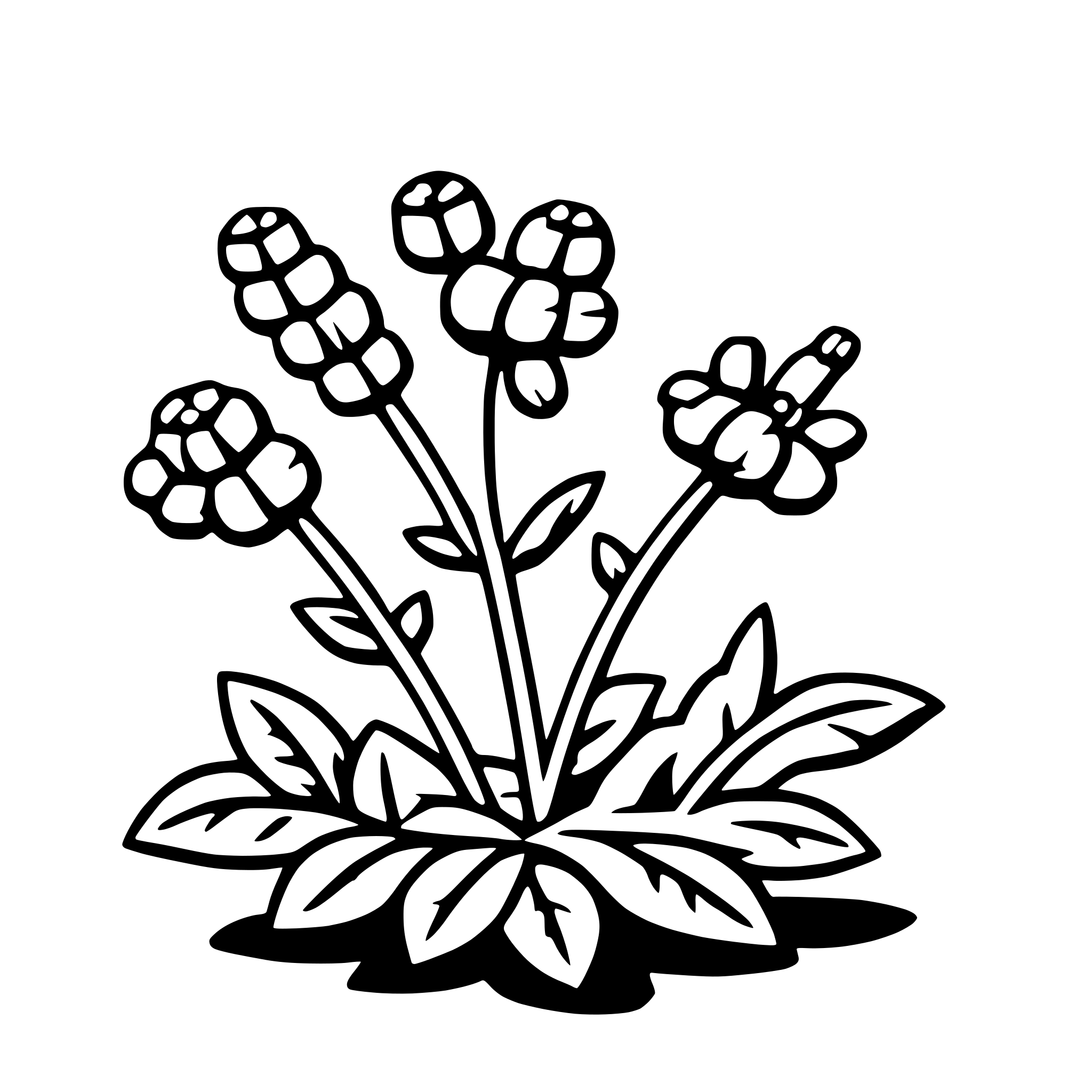 AI-generated SVG of 'verbena'