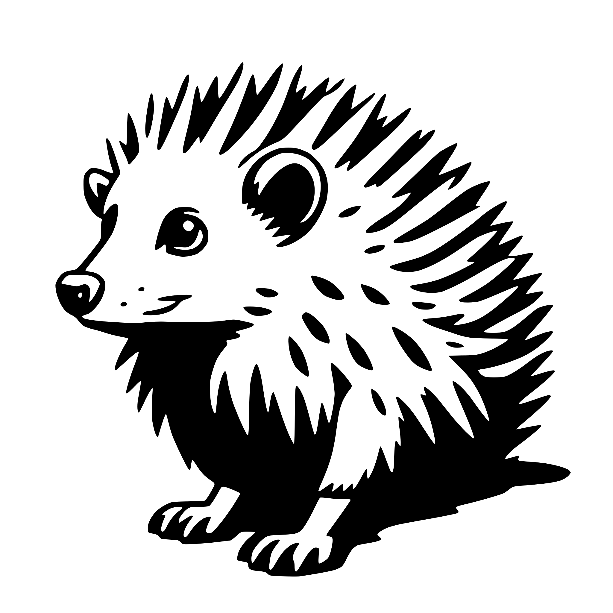 AI-generated SVG of 'porcupine'