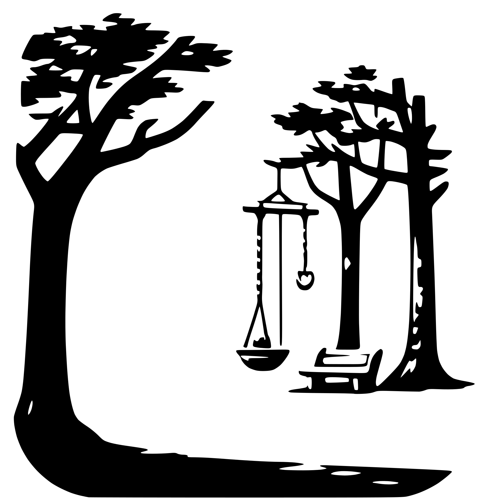 AI-generated SVG of 'tree and swing'