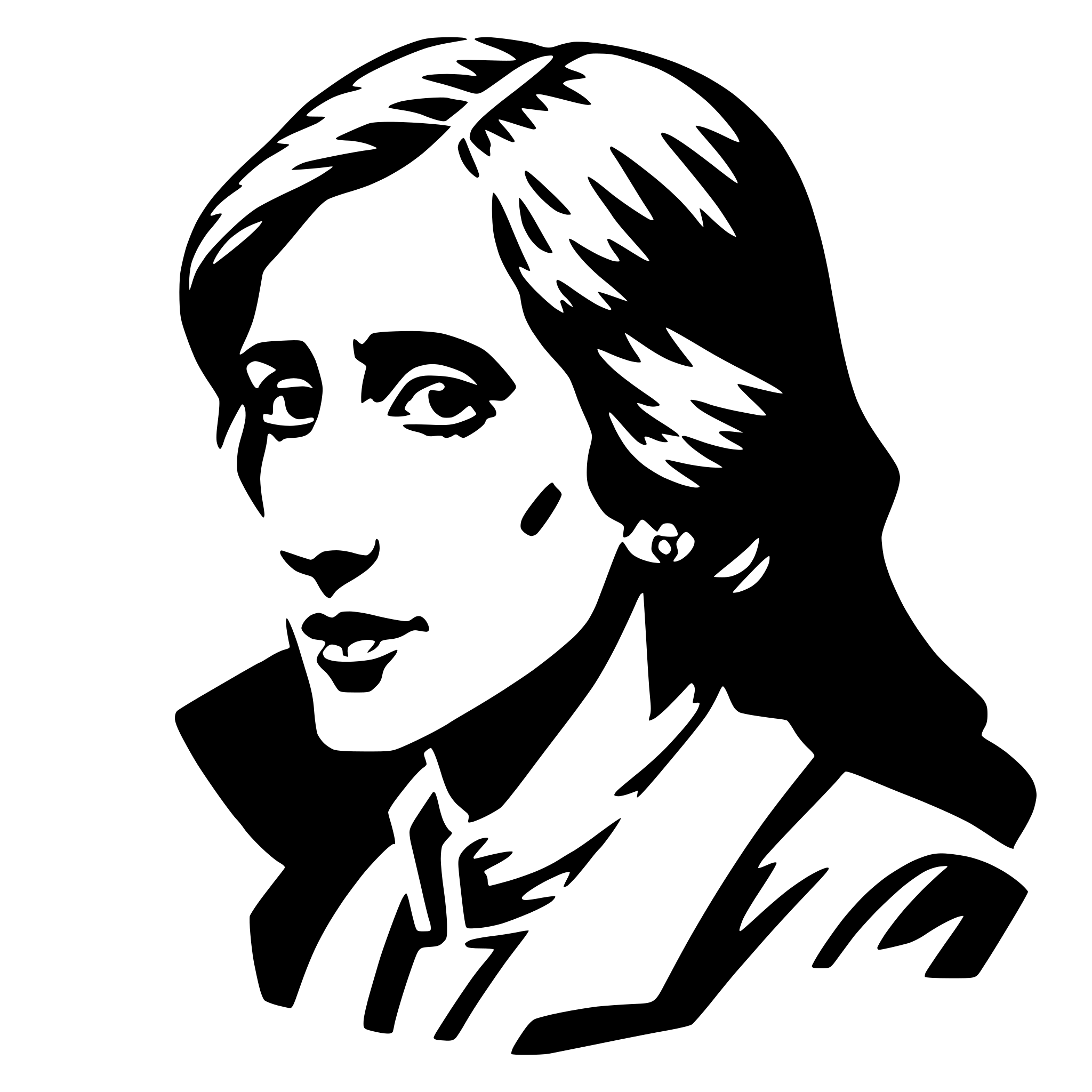 AI-generated SVG of a virginia woolf