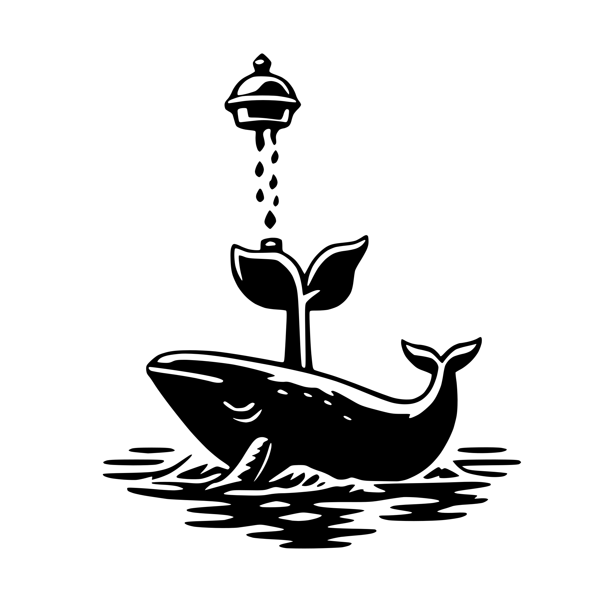 AI-generated SVG of 'whale with spout'