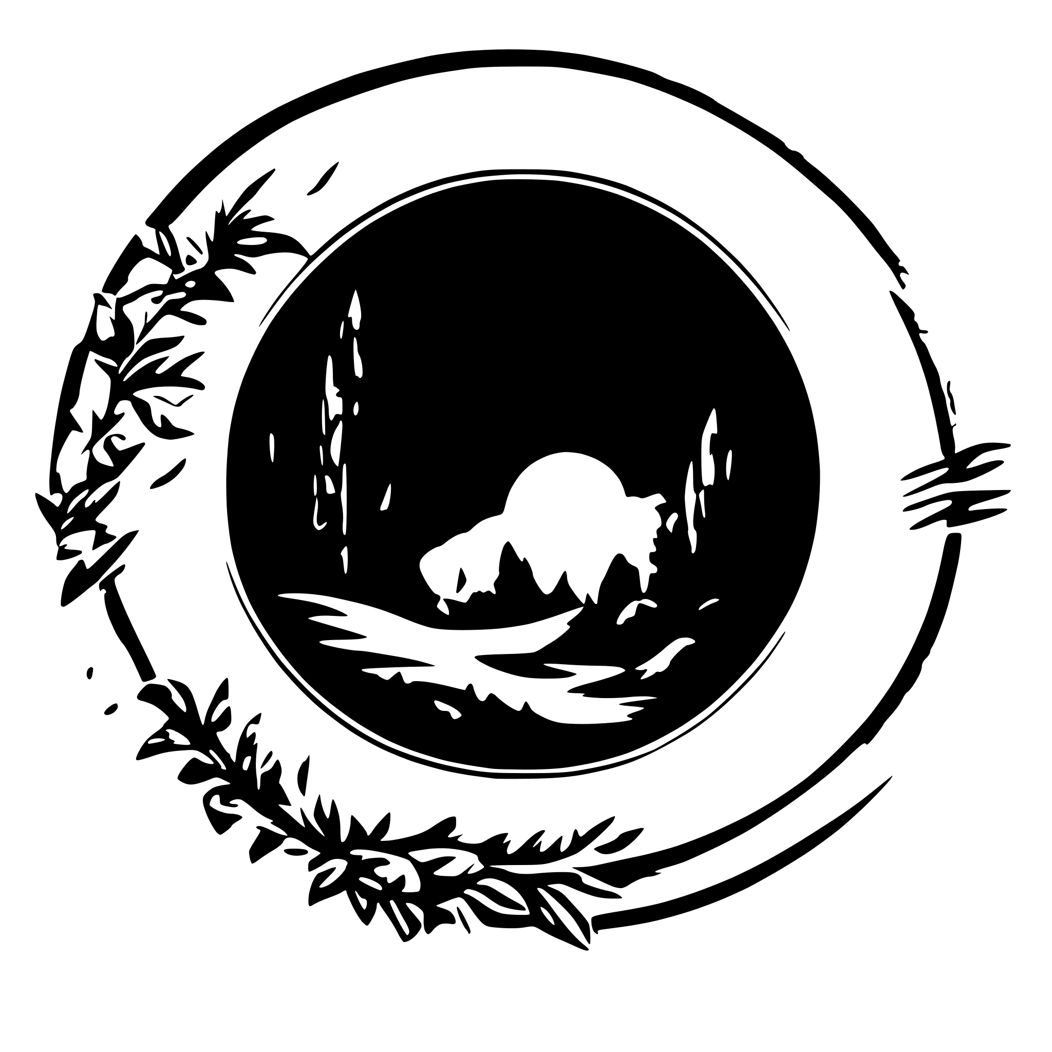 AI-generated SVG of 'circle frame'