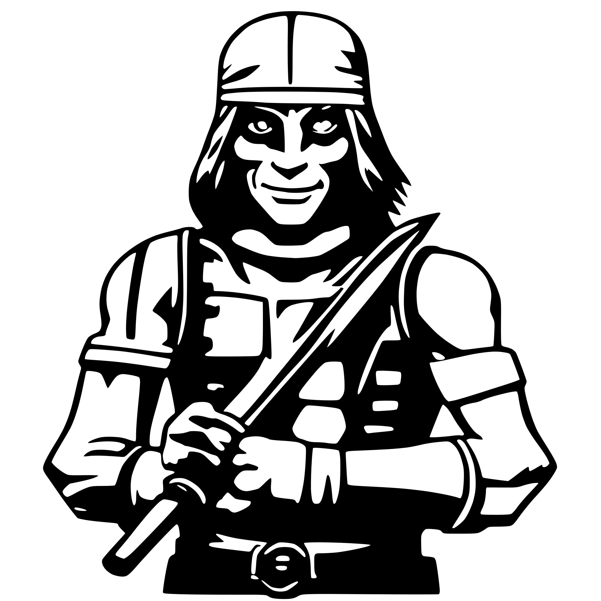 AI-generated SVG of 'casey jones TMNT'
