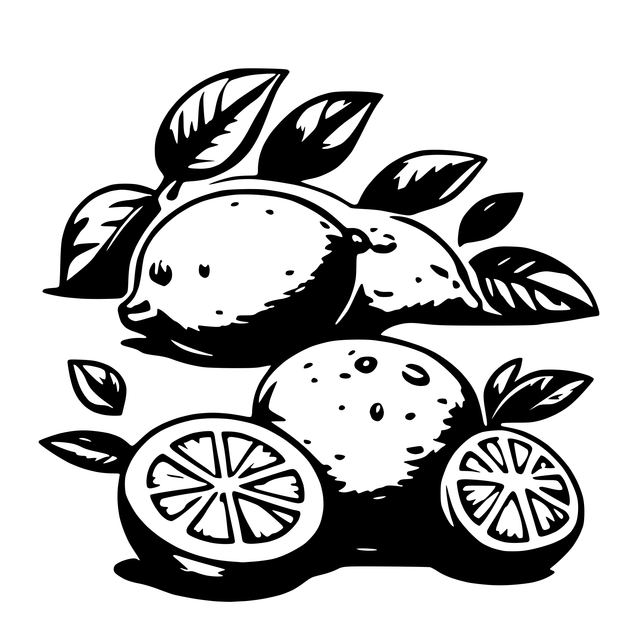 AI-generated SVG of 'Lemons and animals'