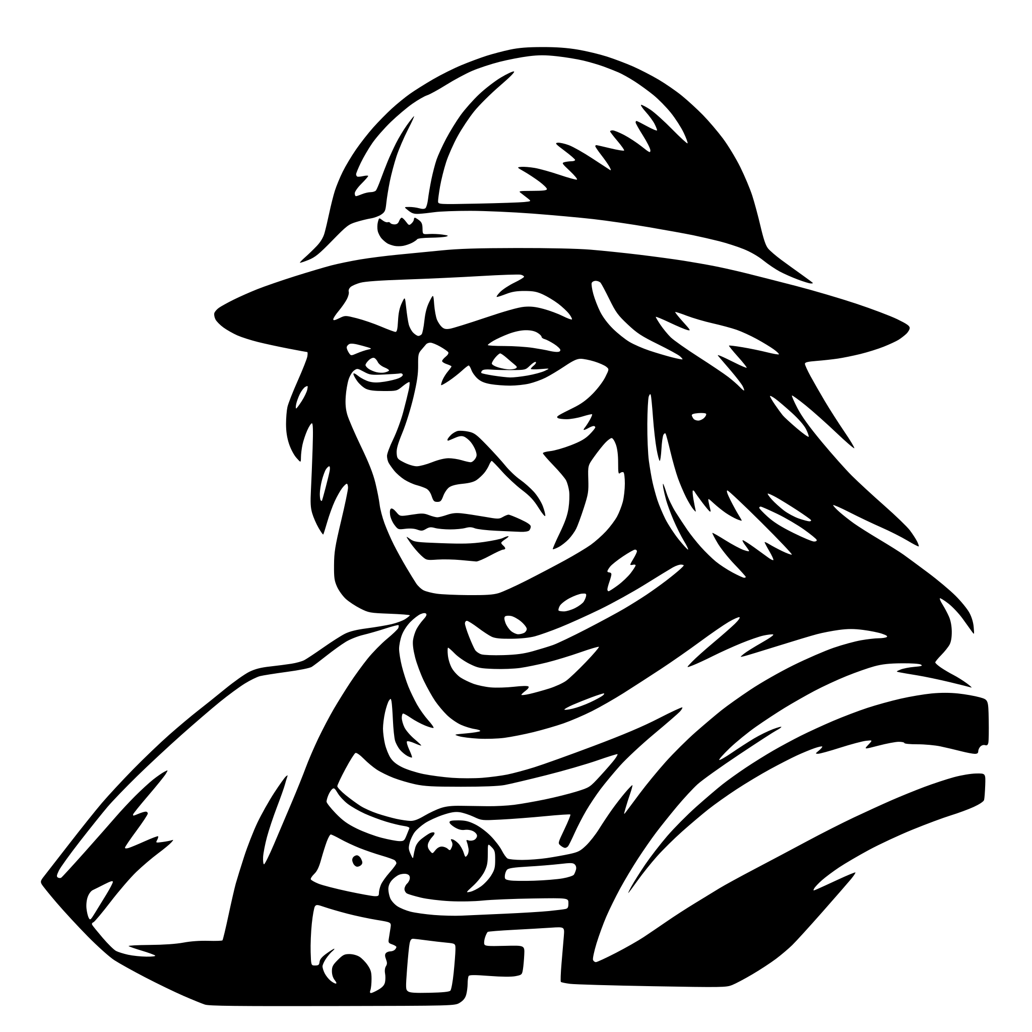 AI-generated SVG of a old samurai