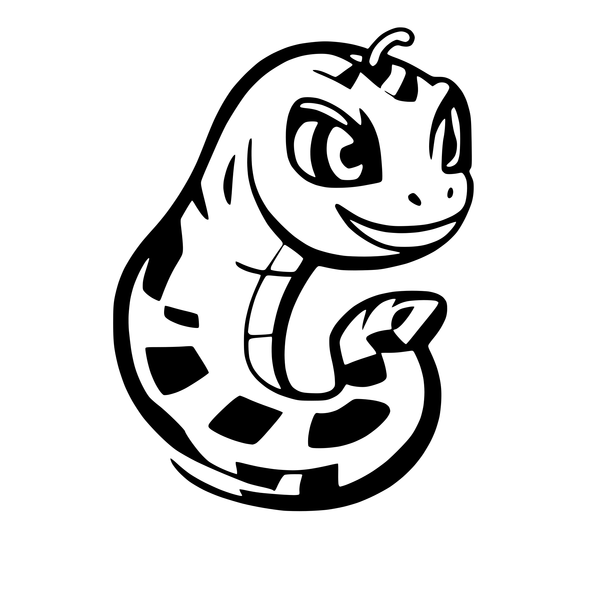 AI-generated SVG of a snake