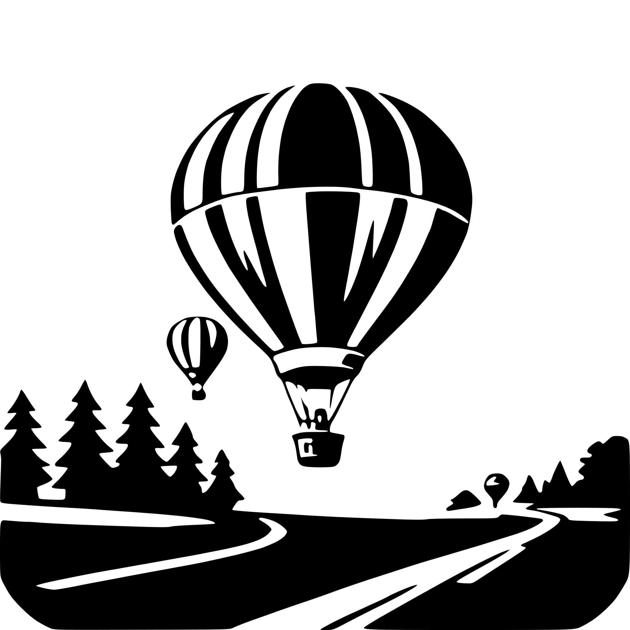 AI-generated SVG of a hot air balloon ride
