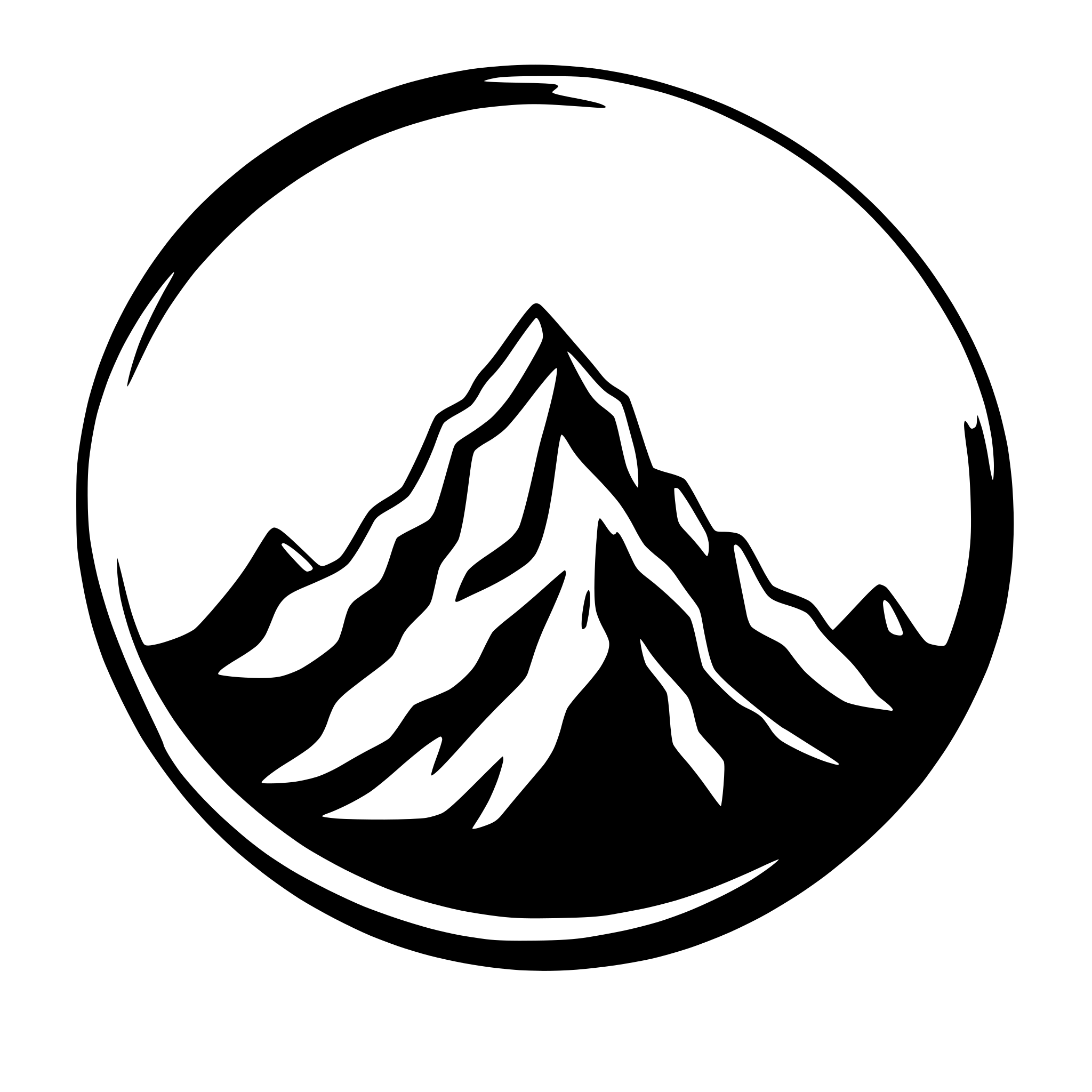 AI-generated SVG of 'Mountain with show logo'