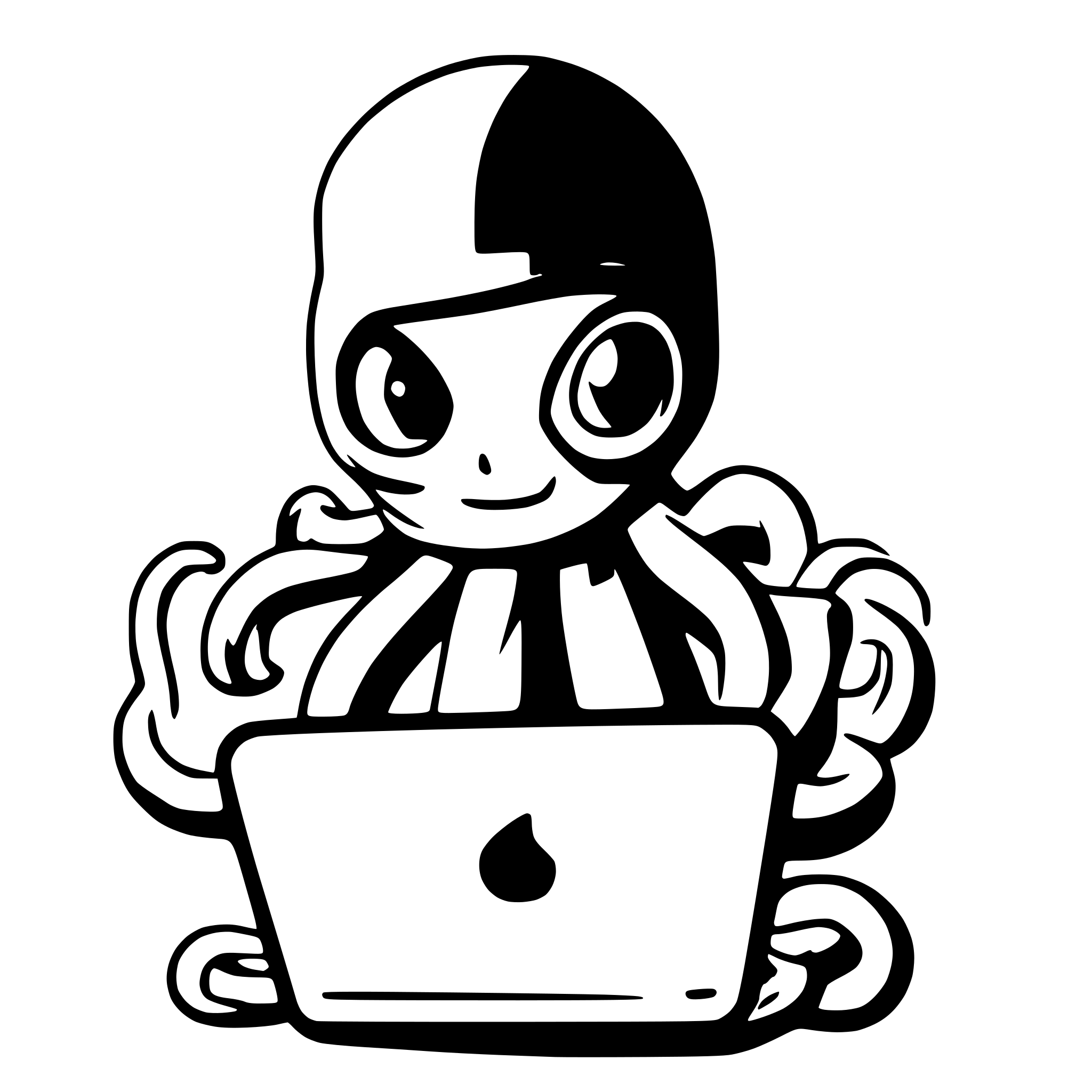 AI-generated SVG of 'hacker octopus'